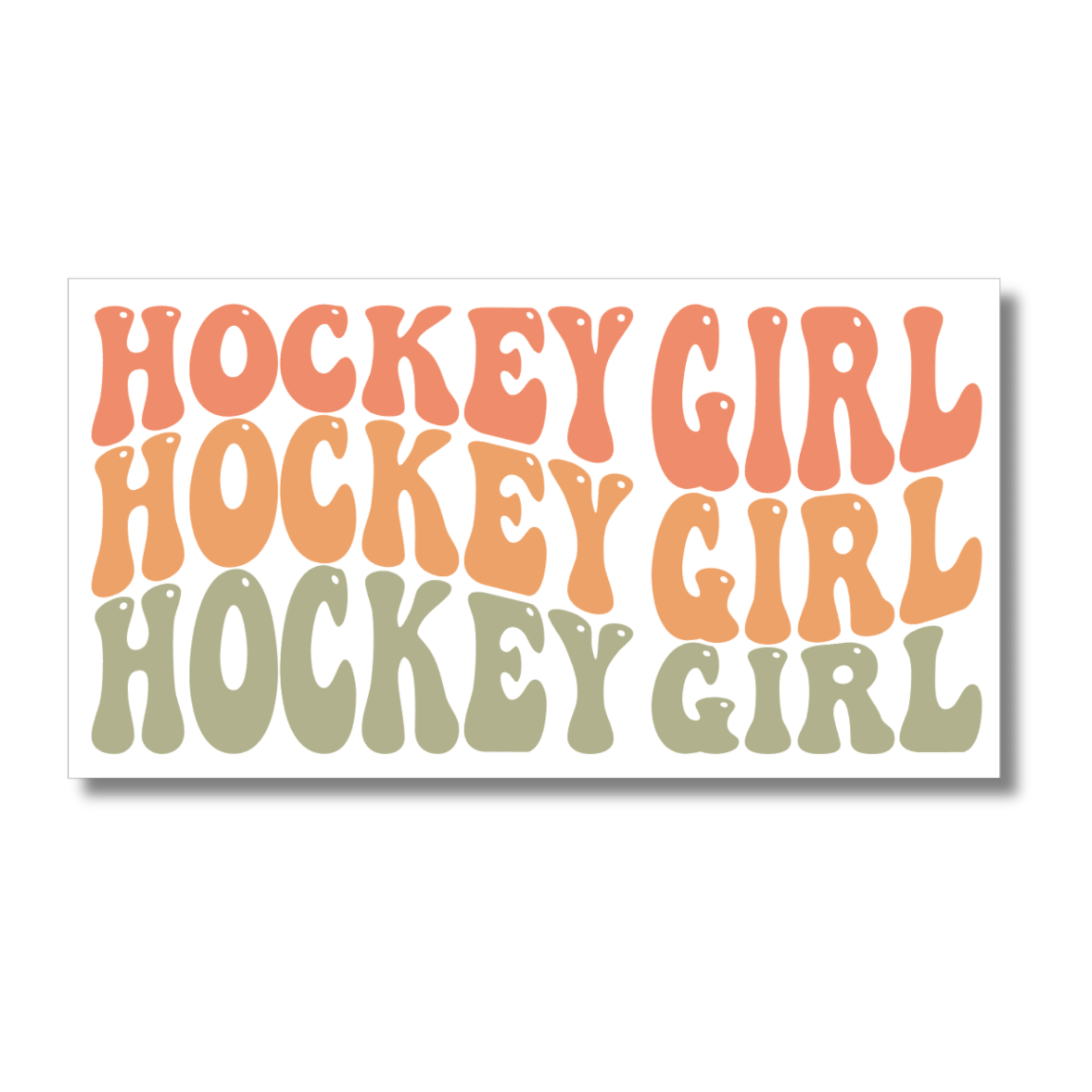 Retro Hockey Girl  Sticker Spirit Gear Collective Sticker