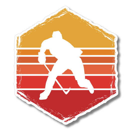 Retro Hockey Player Sticker Spirit Gear Collective Sticker