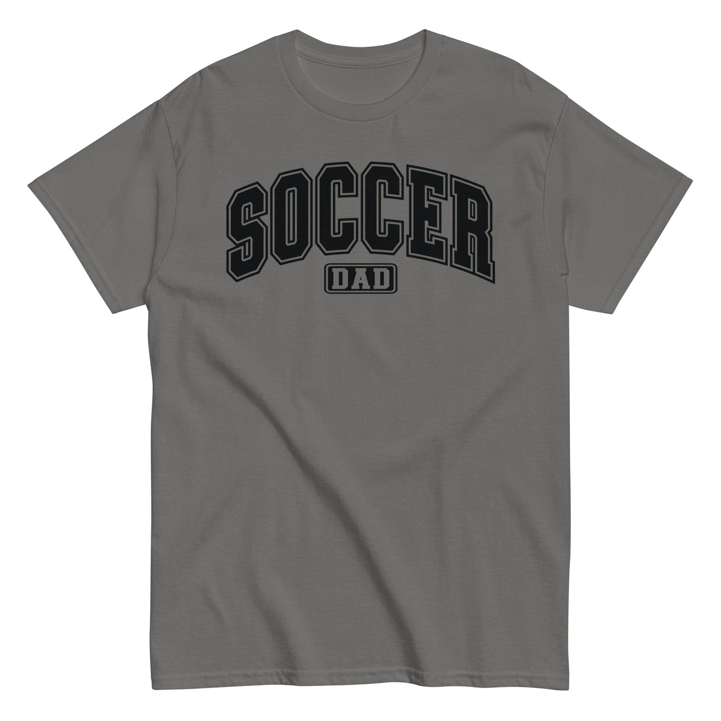 Soccer Dad Bold Outline Graphic T-Shirt Charcoal / S Spirit Gear Collective T-Shirt