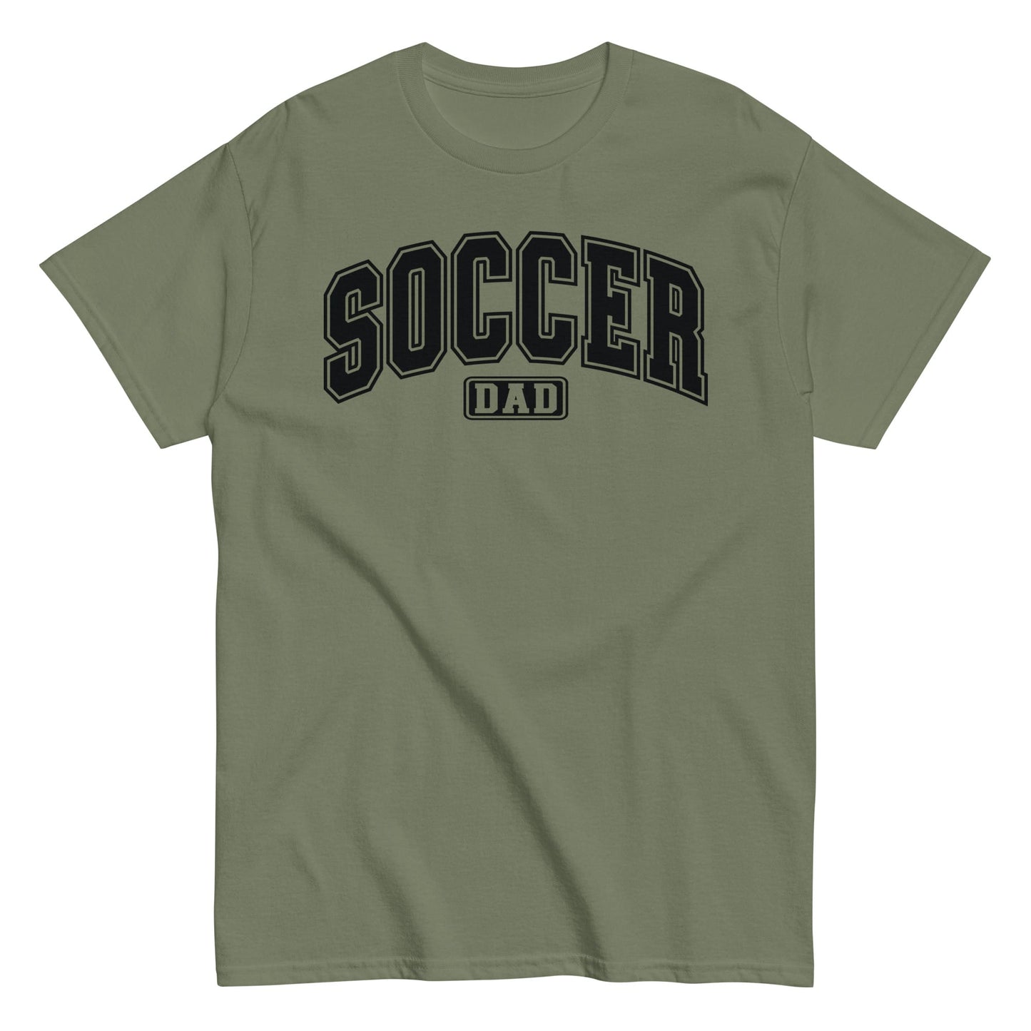 Soccer Dad Bold Outline Graphic T-Shirt Military Green / S Spirit Gear Collective T-Shirt