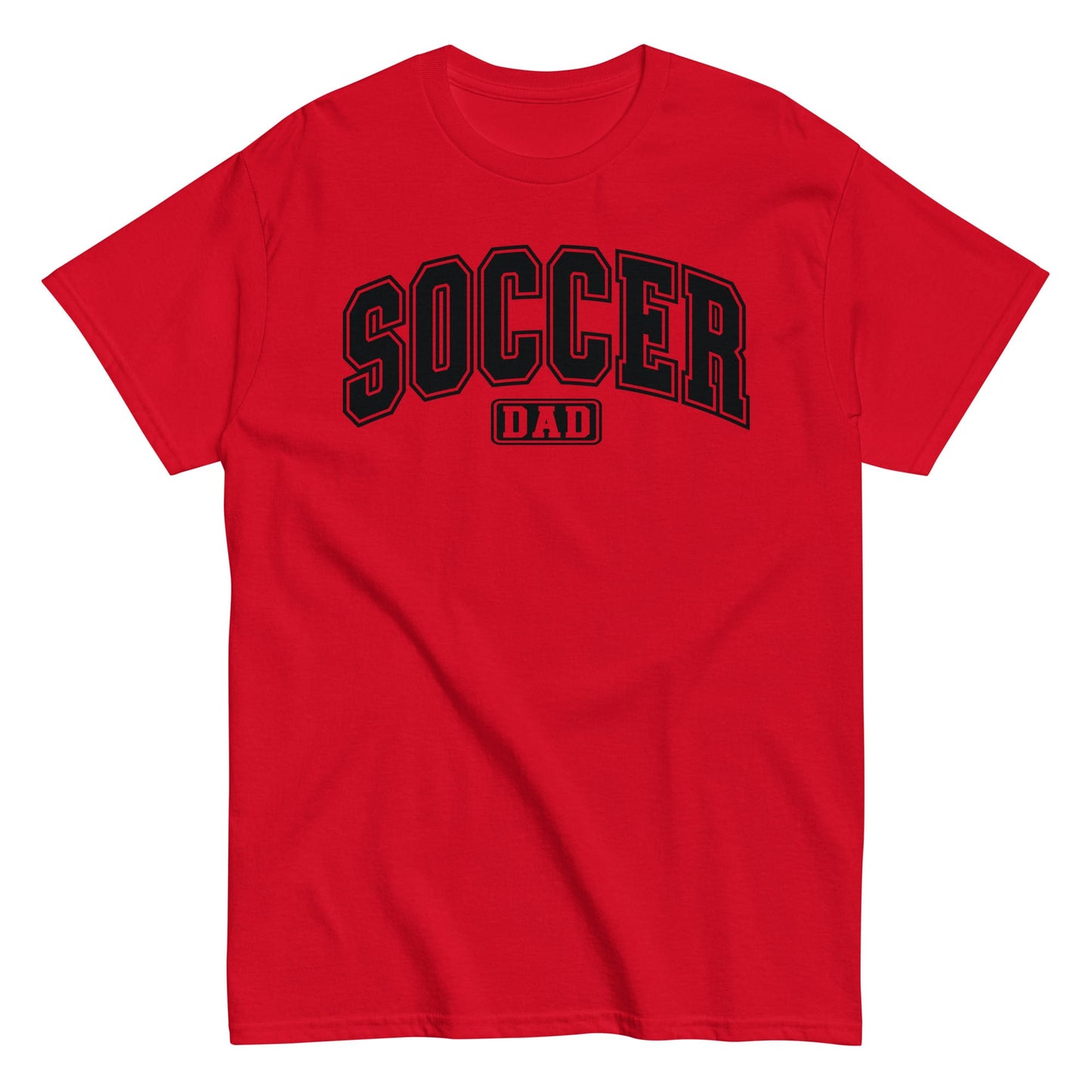 Soccer Dad Bold Outline Graphic T-Shirt Red / S Spirit Gear Collective T-Shirt