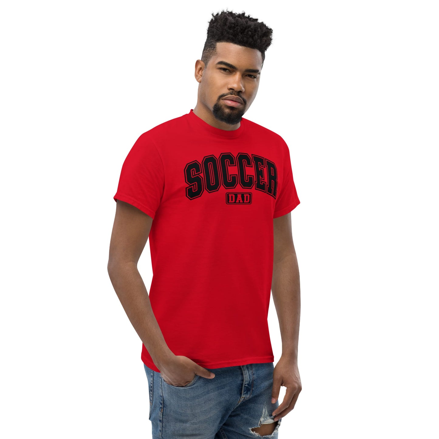 Soccer Dad Bold Outline Graphic T-Shirt Spirit Gear Collective T-Shirt