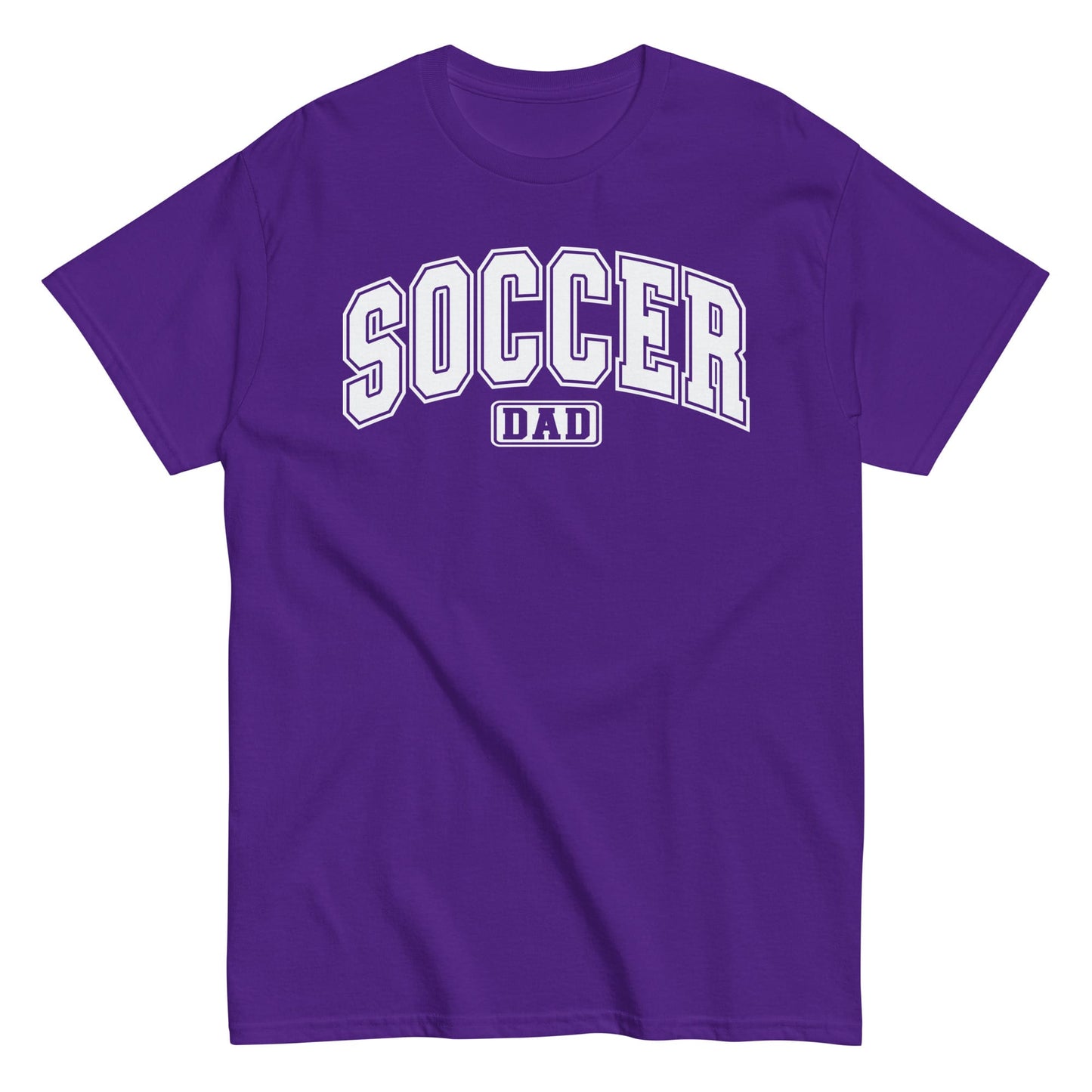 Soccer Dad Classic Block Letter T-Shirt Purple / S Spirit Gear Collective T-Shirt