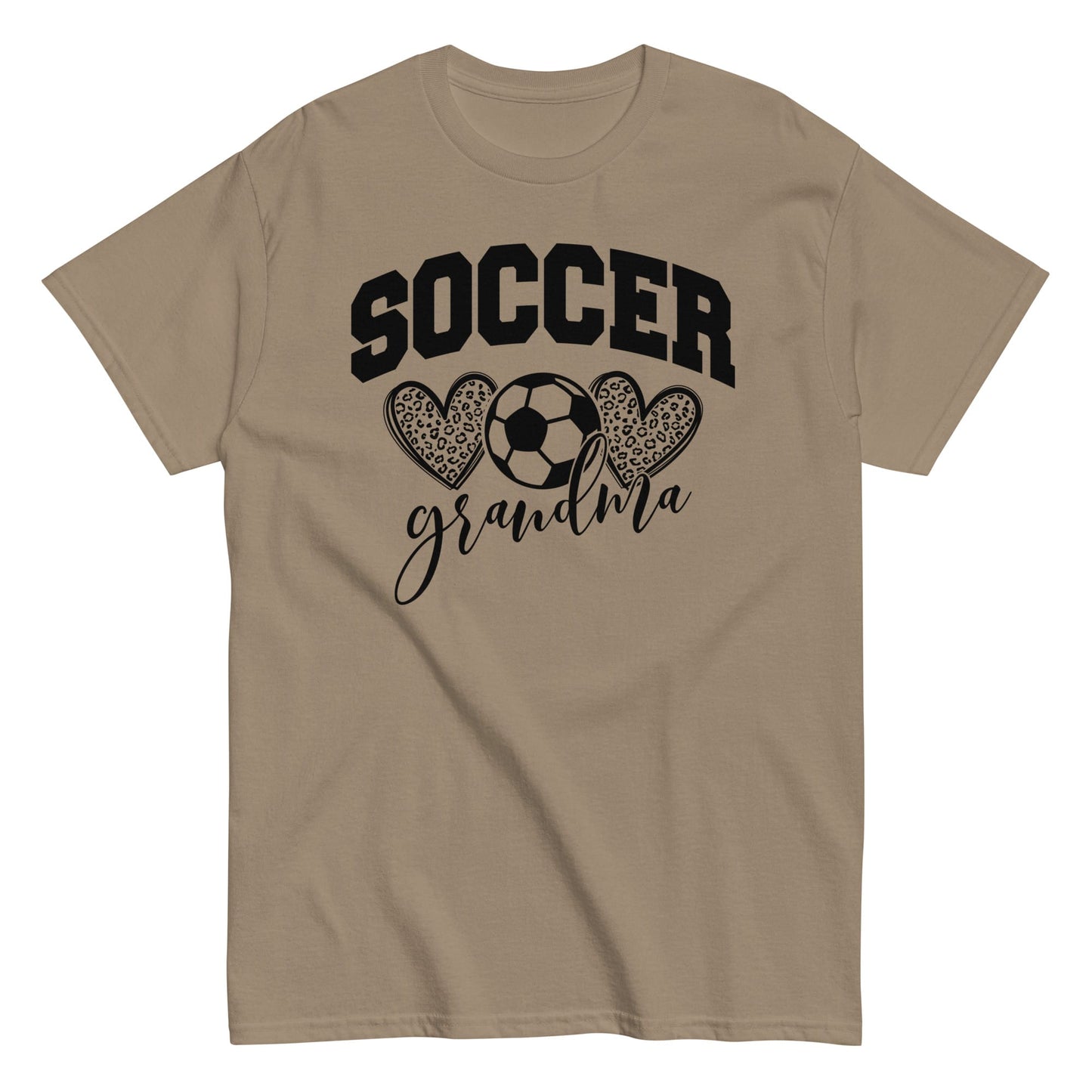 Soccer Grandma Hearts Shirt – Soccer Grandma Graphic Tee Brown Savana / S Spirit Gear Collective T-Shirt