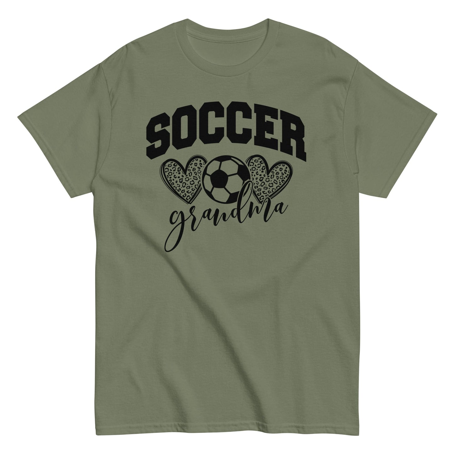 Soccer Grandma Hearts Shirt – Soccer Grandma Graphic Tee Military Green / S Spirit Gear Collective T-Shirt