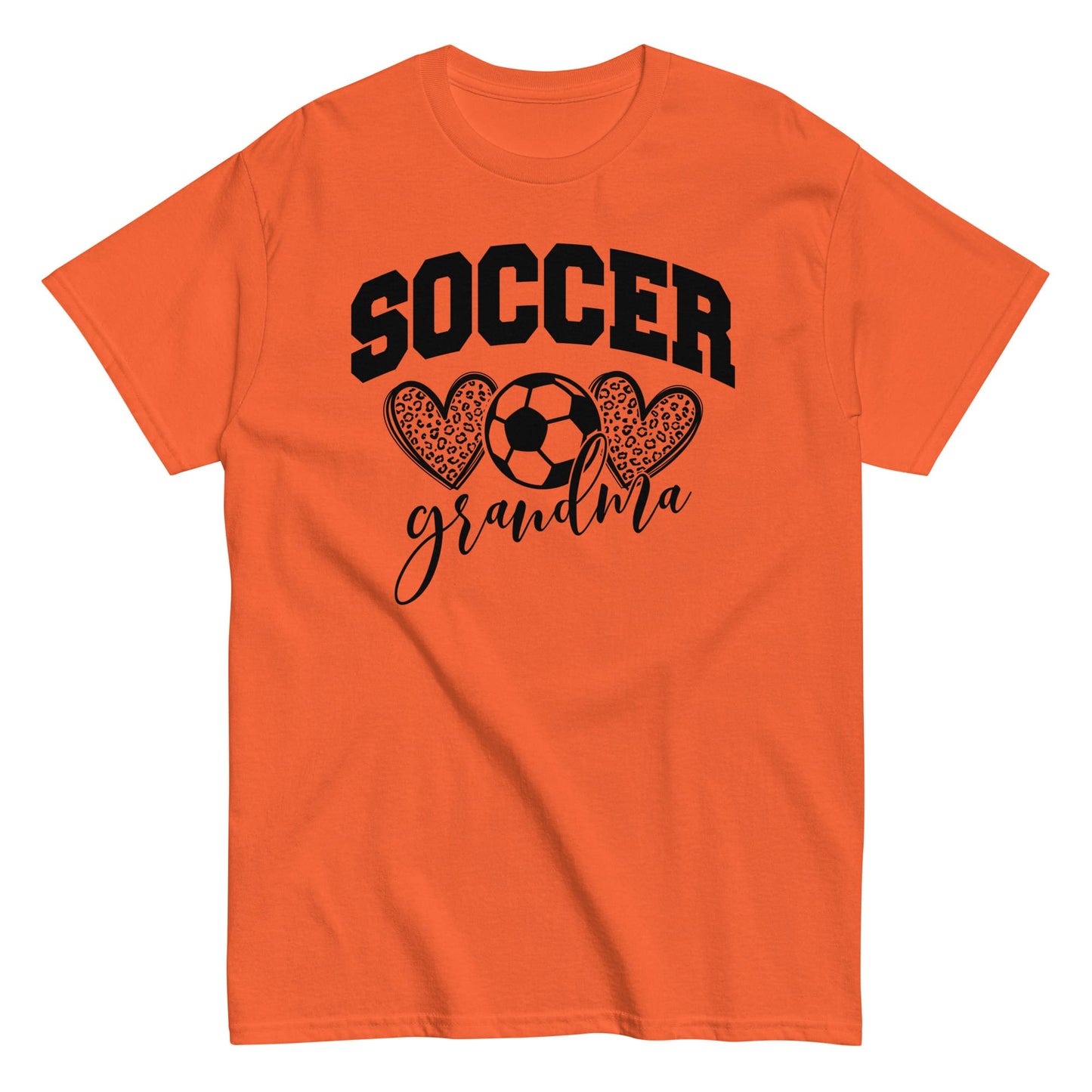 Soccer Grandma Hearts Shirt – Soccer Grandma Graphic Tee Orange / S Spirit Gear Collective T-Shirt
