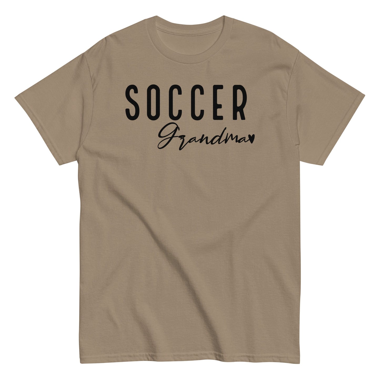 Soccer Grandma Shirt – Cute Soccer Grandmother T-Shirt Brown Savana / S Spirit Gear Collective T-Shirt
