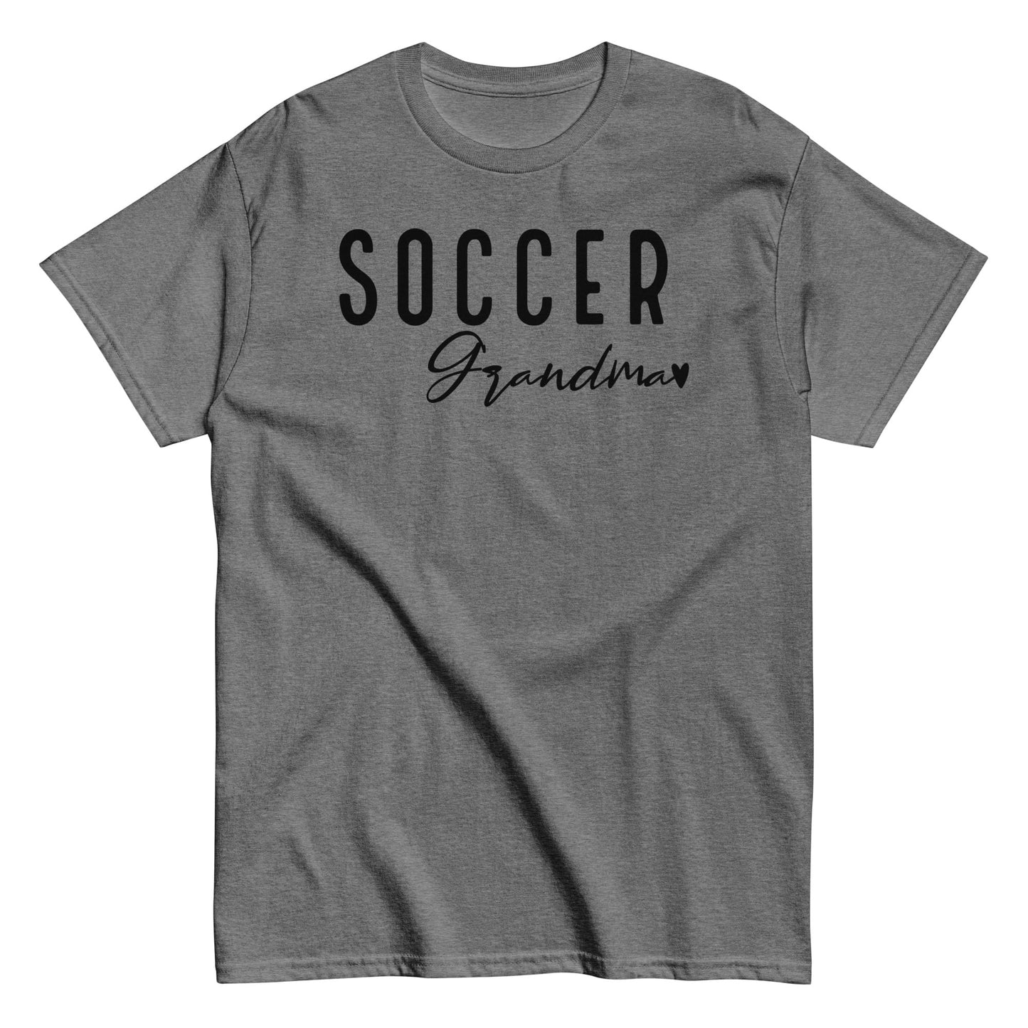 Soccer Grandma Shirt – Cute Soccer Grandmother T-Shirt Graphite Heather / S Spirit Gear Collective T-Shirt