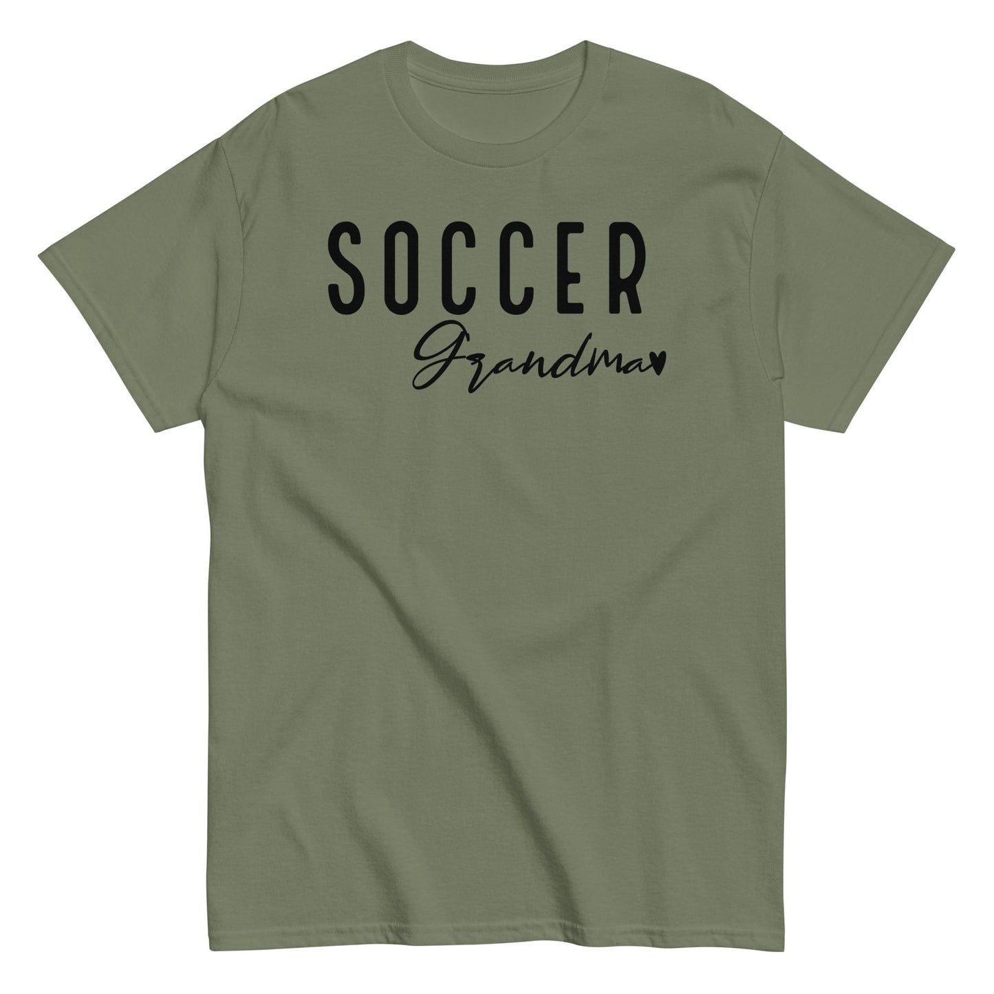 Soccer Grandma Shirt – Cute Soccer Grandmother T-Shirt Military Green / S Spirit Gear Collective T-Shirt