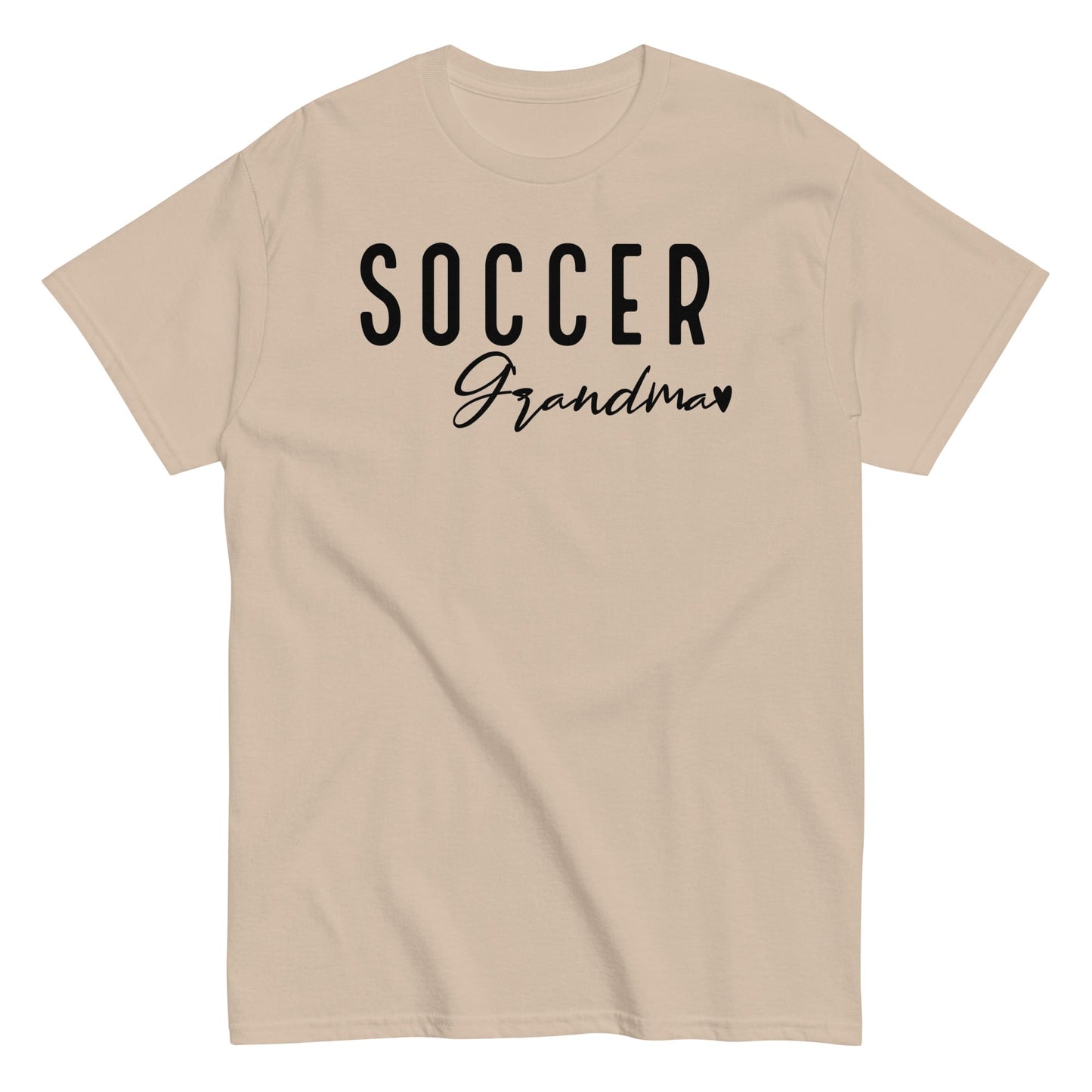 Soccer Grandma Shirt – Cute Soccer Grandmother T-Shirt Sand / S Spirit Gear Collective T-Shirt