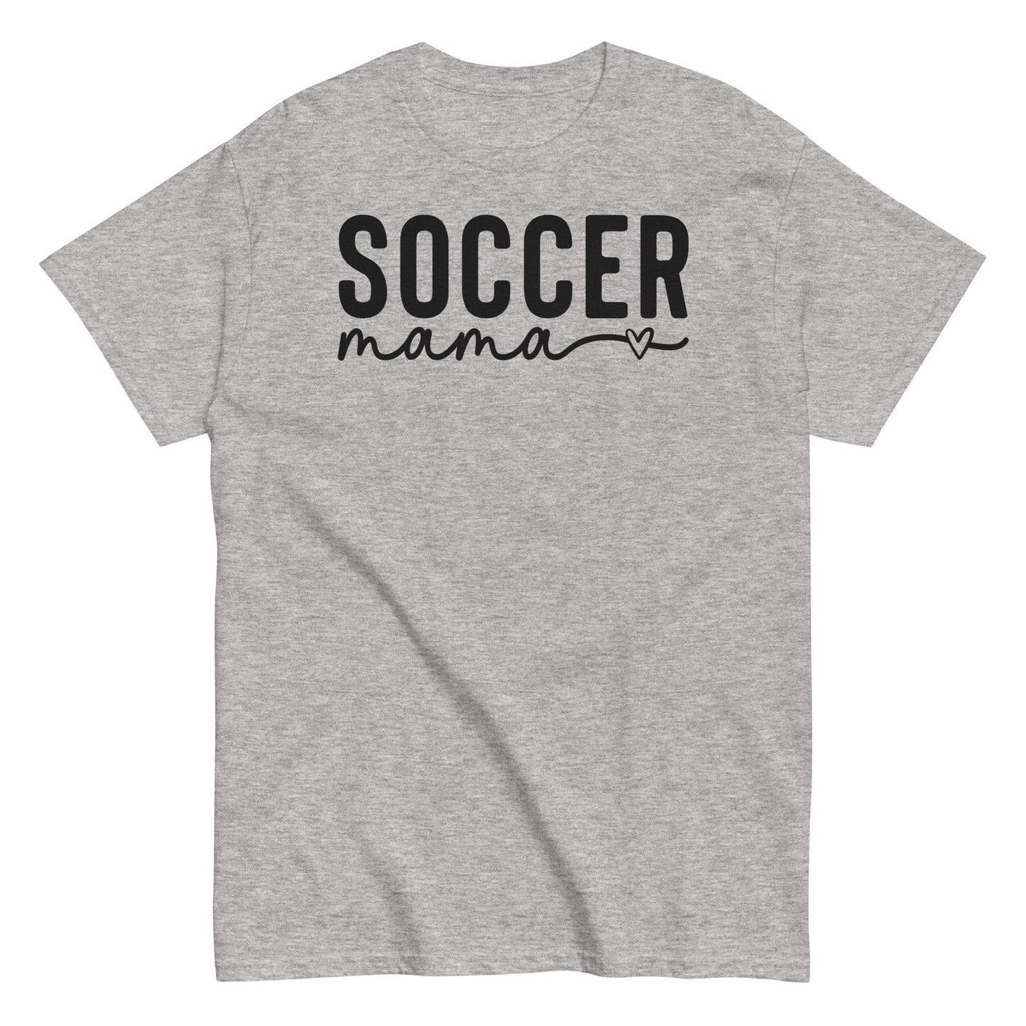 Soccer Mama Shirt with Heart - Black Text Sport Grey / S Spirit Gear Collective T-Shirt