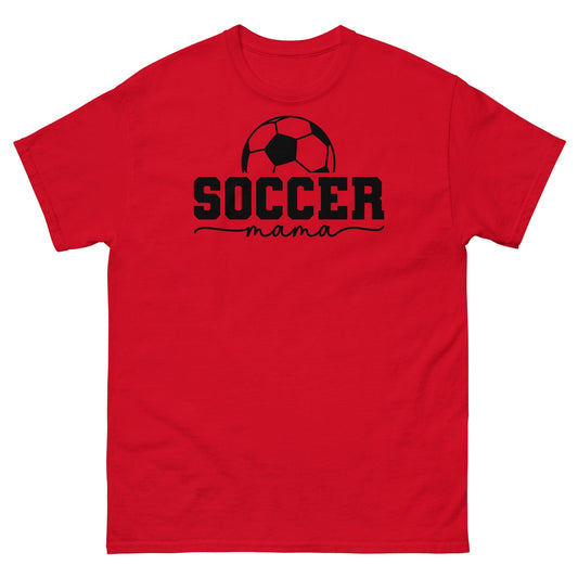 Soccer Mama T-Shirt - Bold Black Text and Soccer Ball Red / S Spirit Gear Collective T-Shirt