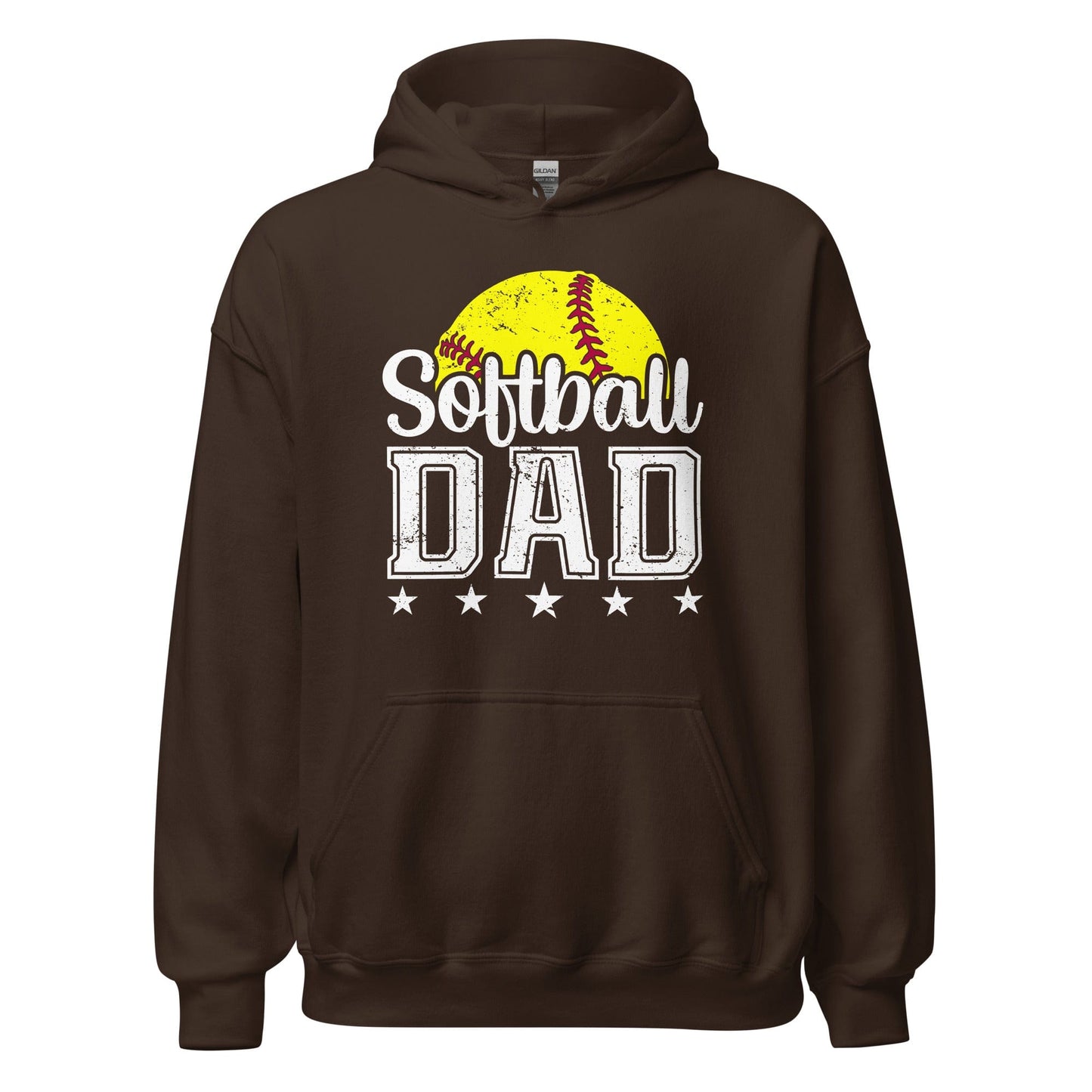 Softball Dad Hoodie Dark Chocolate / S Spirit Gear Collective Hoodie