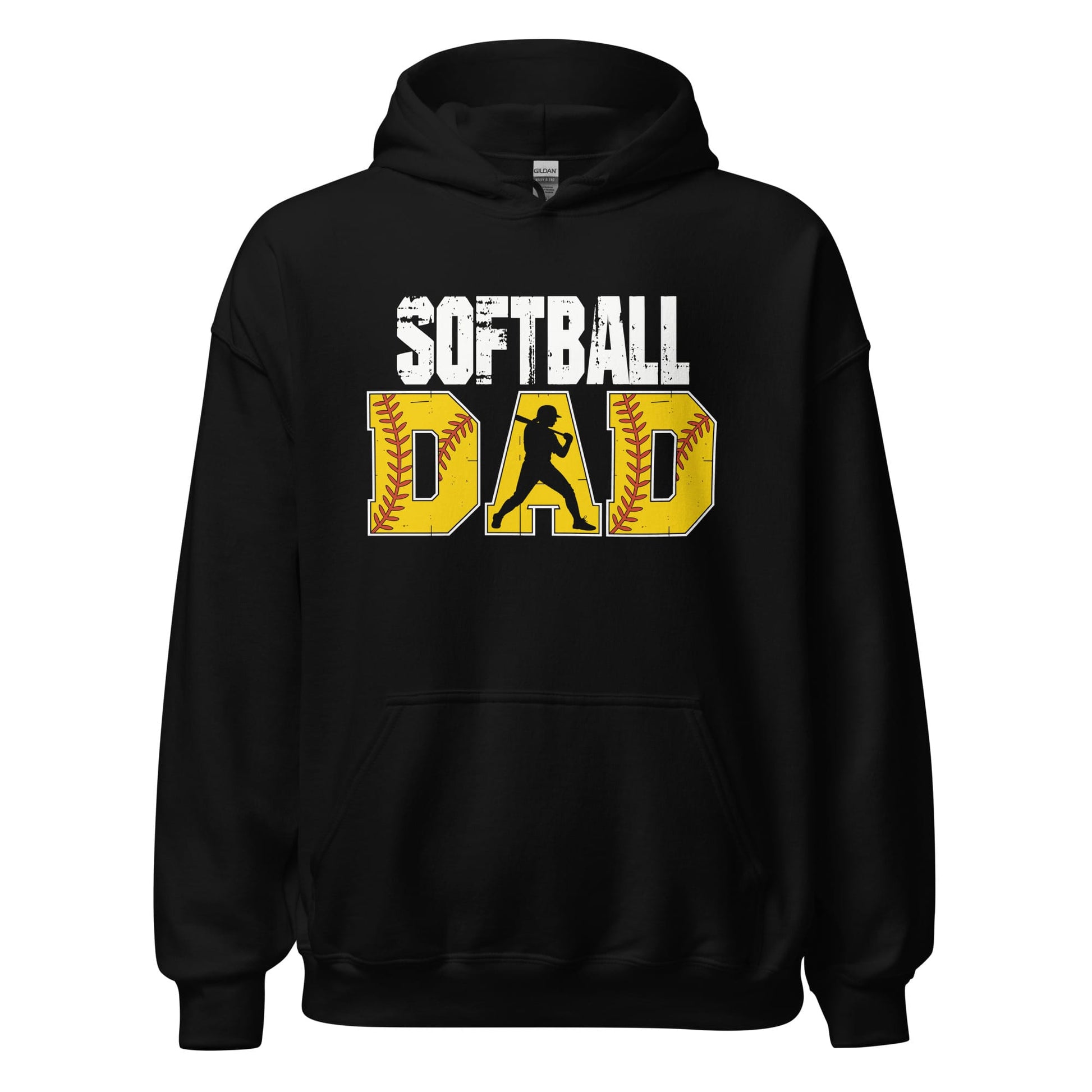 Softball Dad Hoodie – Softball Father Graphic Sweatshirt Black / S Spirit Gear Collective Hoodie