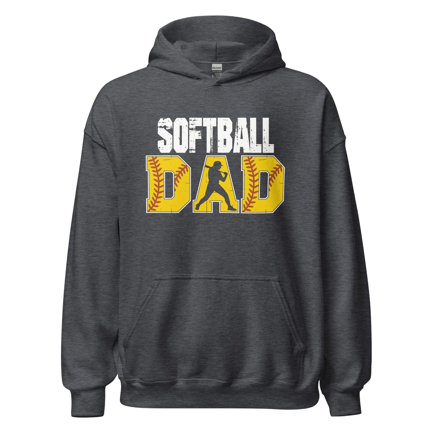 Softball Dad Hoodie – Softball Father Graphic Sweatshirt Dark Heather / S Spirit Gear Collective Hoodie