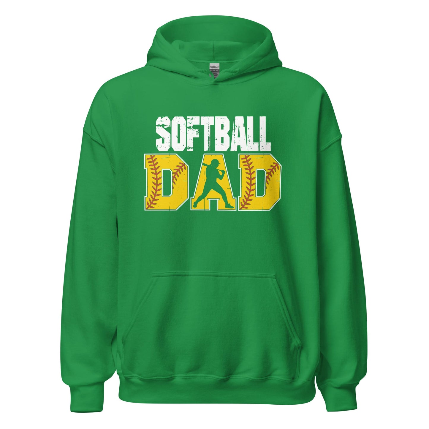Softball Dad Hoodie – Softball Father Graphic Sweatshirt Irish Green / S Spirit Gear Collective Hoodie