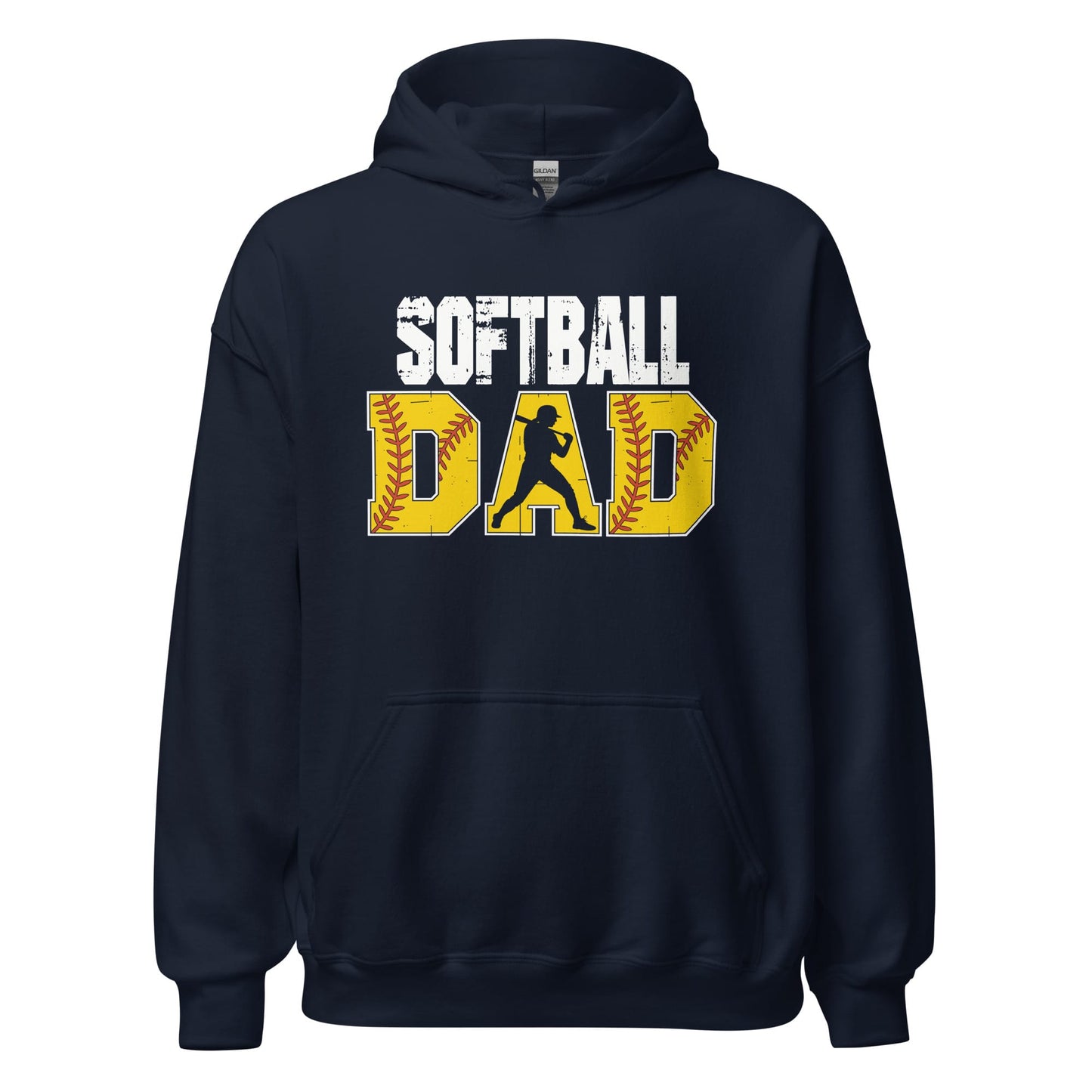 Softball Dad Hoodie – Softball Father Graphic Sweatshirt Navy / S Spirit Gear Collective Hoodie