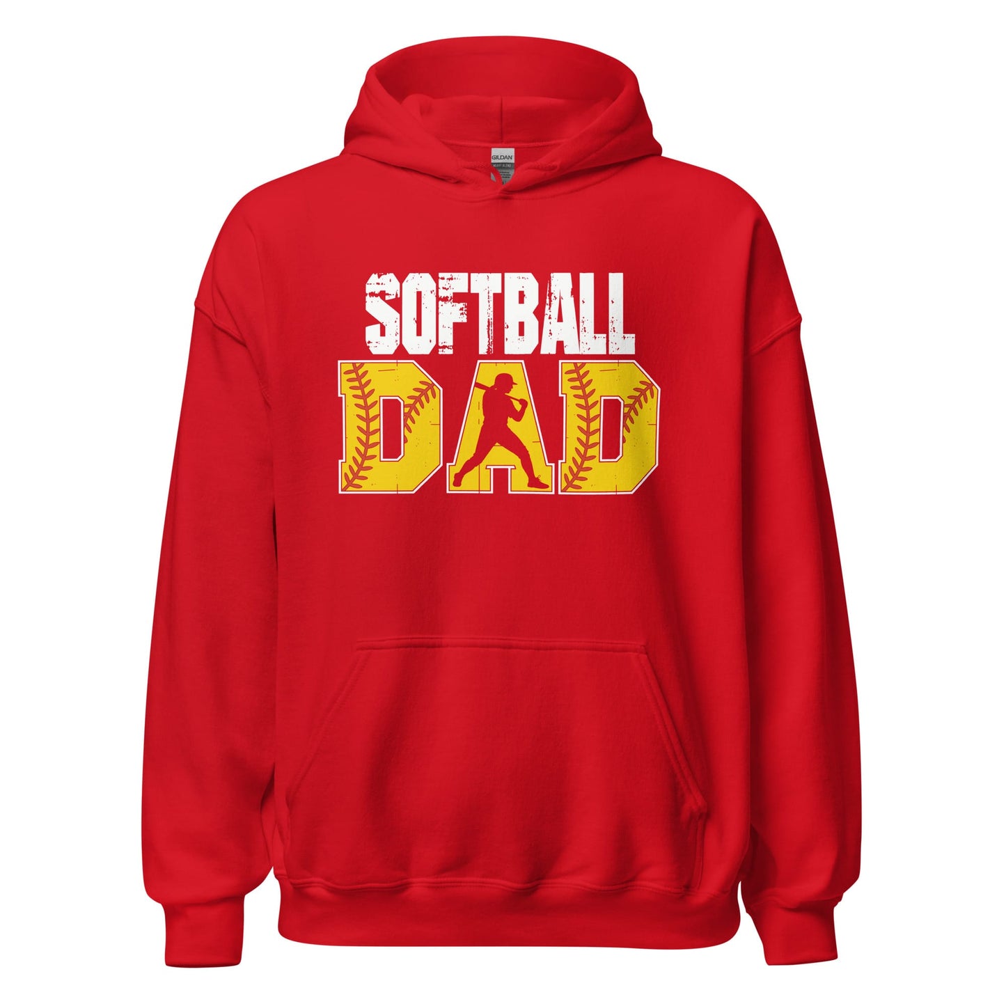 Softball Dad Hoodie – Softball Father Graphic Sweatshirt Red / S Spirit Gear Collective Hoodie