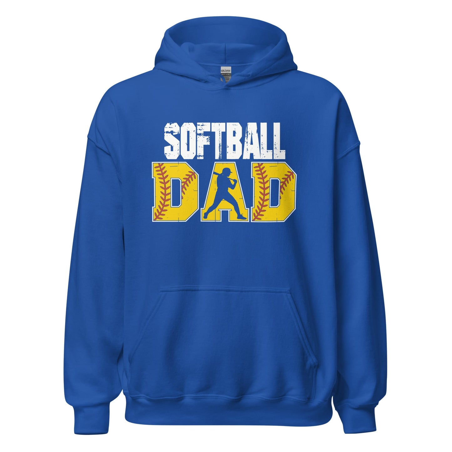 Softball Dad Hoodie – Softball Father Graphic Sweatshirt Royal / S Spirit Gear Collective Hoodie