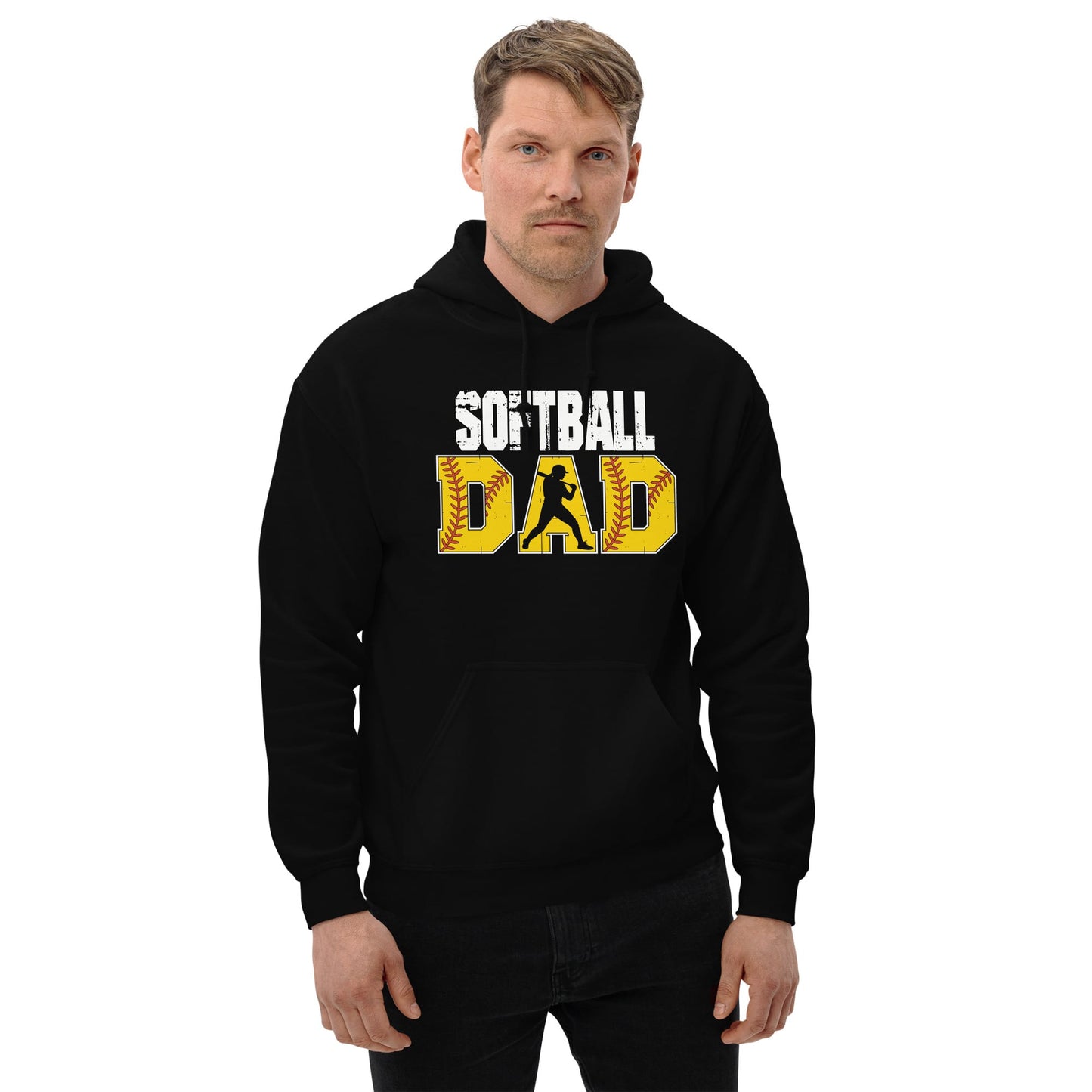 Softball Dad Hoodie – Softball Father Graphic Sweatshirt Spirit Gear Collective Hoodie