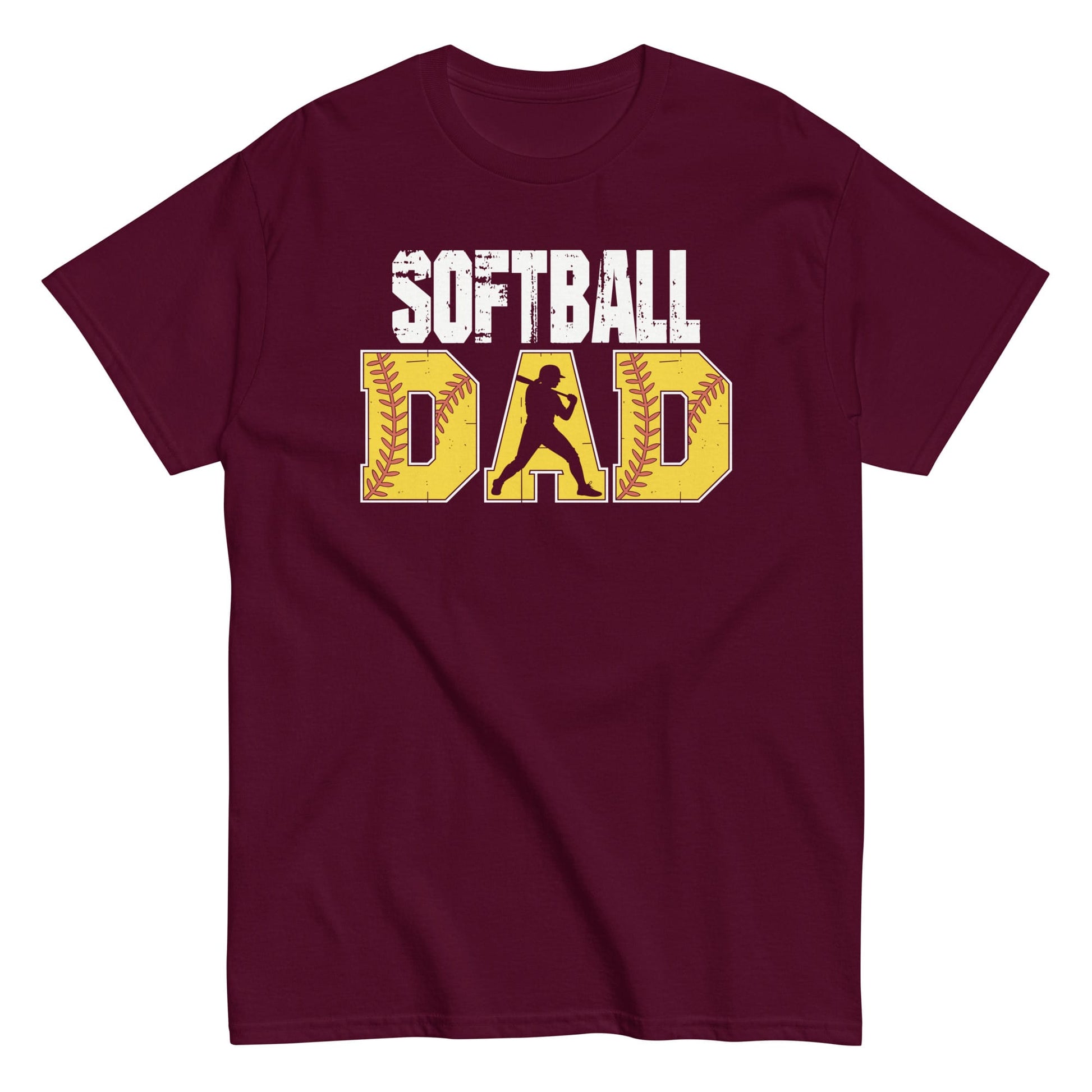 Softball Dad Shirt – Bold Game Day Tee for Proud Sports Fathers | Softball Fan Apparel Maroon / S Spirit Gear Collective T-Shirt