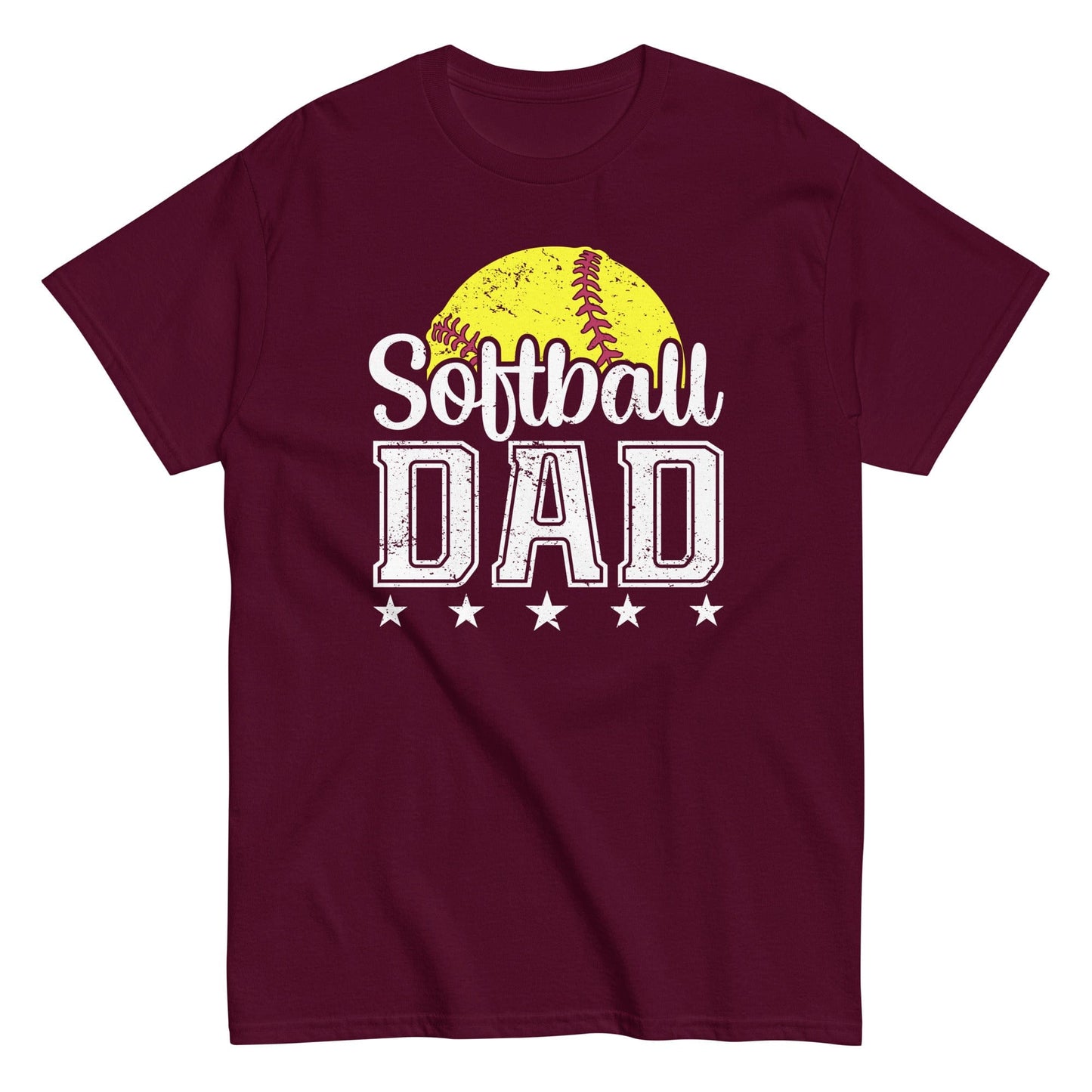 Softball Dad Shirt Maroon / S Spirit Gear Collective T-Shirt