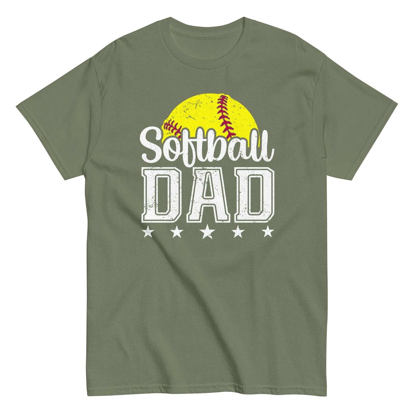 Softball Dad Shirt Military Green / S Spirit Gear Collective T-Shirt