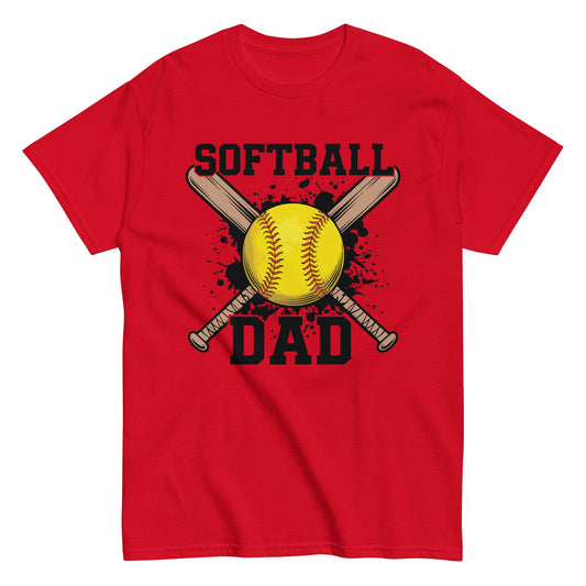 Softball Dad T-Shirt – Proud Softball Dad Shirt, Game Day Spirit Tee Red / S Spirit Gear Collective T-Shirt
