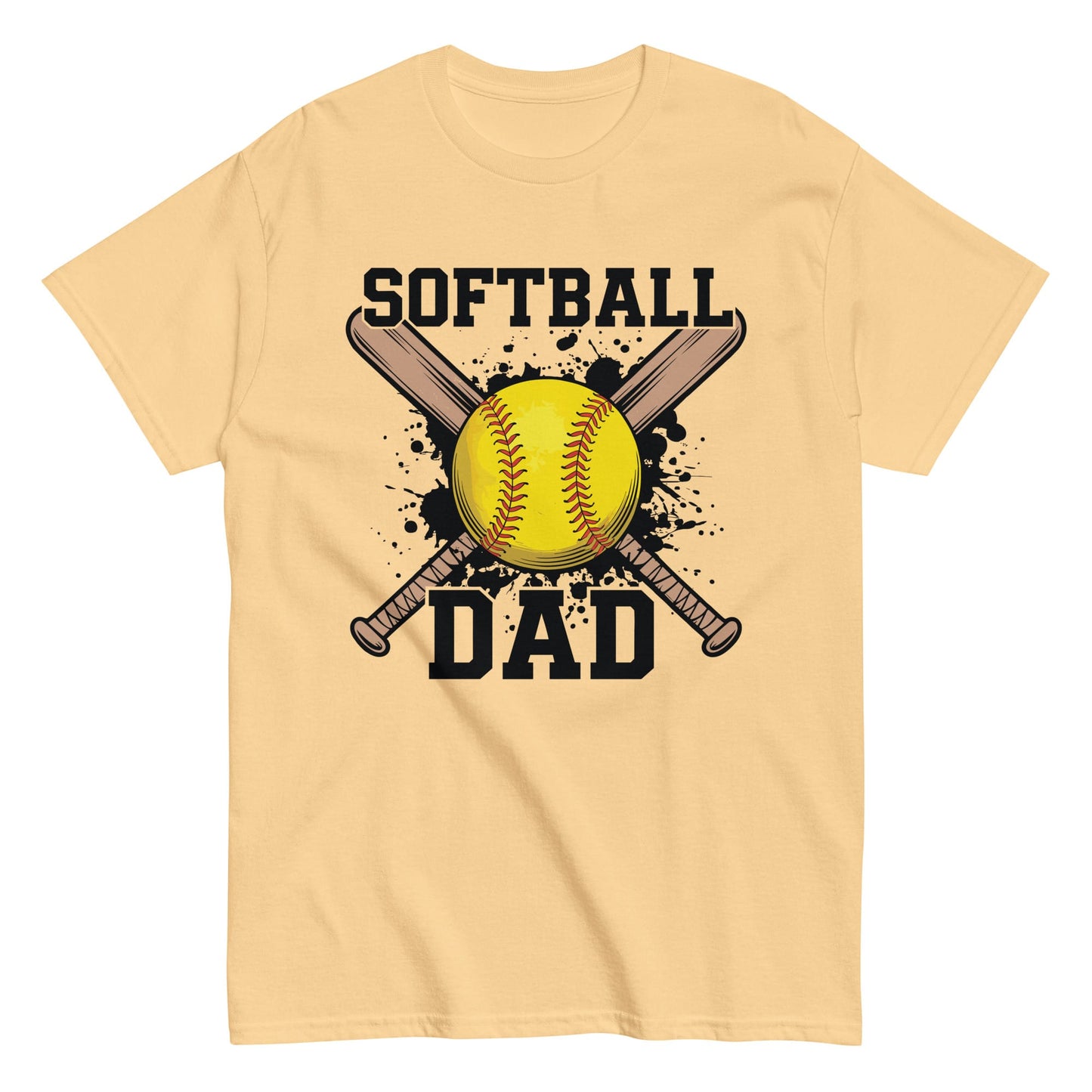 Softball Dad T-Shirt – Proud Softball Dad Shirt, Game Day Spirit Tee Yellow Haze / S Spirit Gear Collective T-Shirt
