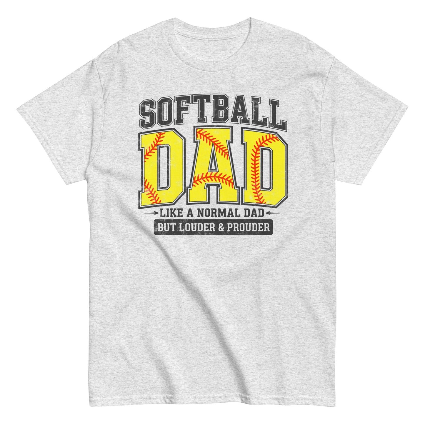 Softball Dad T-Shirt – Proud Softball Father Graphic Tee, Game Day Spirit Shirt Ash / S Spirit Gear Collective