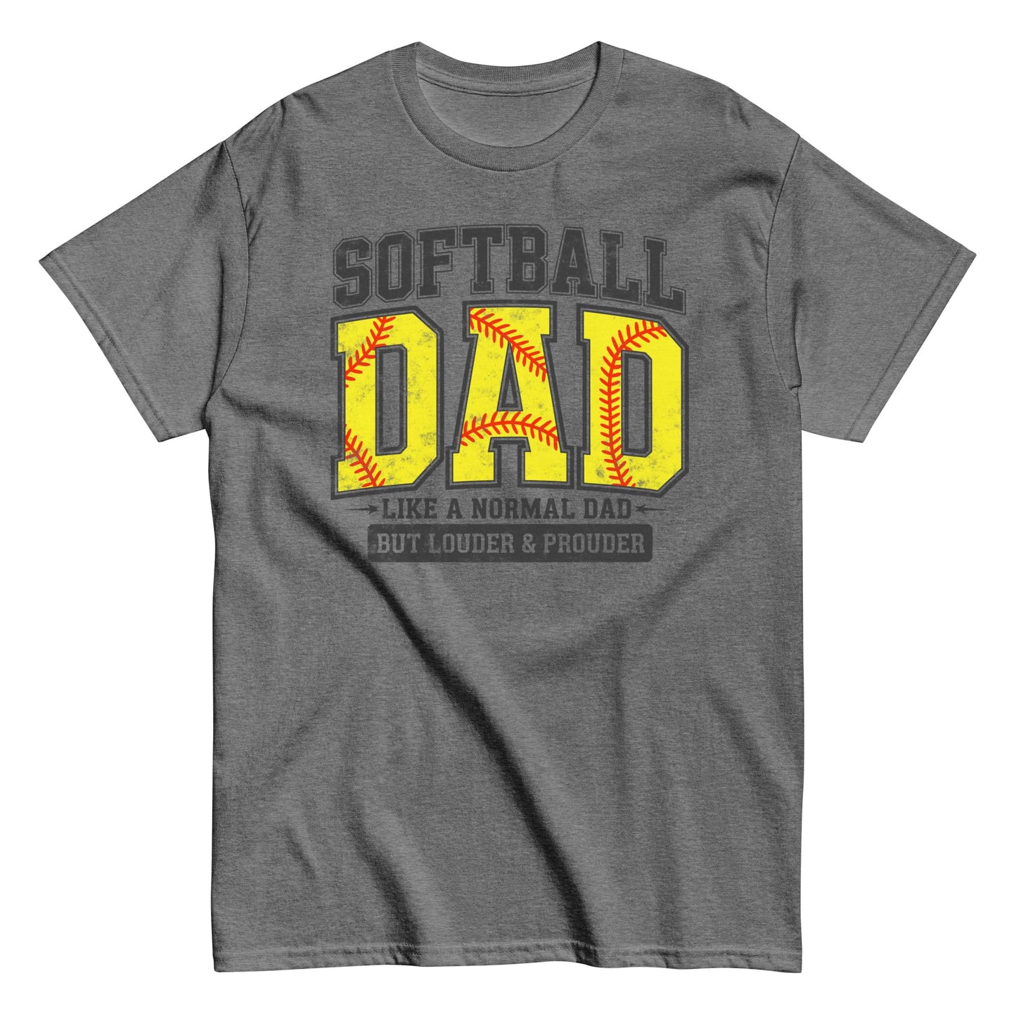 Softball Dad T-Shirt – Proud Softball Father Graphic Tee, Game Day Spirit Shirt Graphite Heather / S Spirit Gear Collective