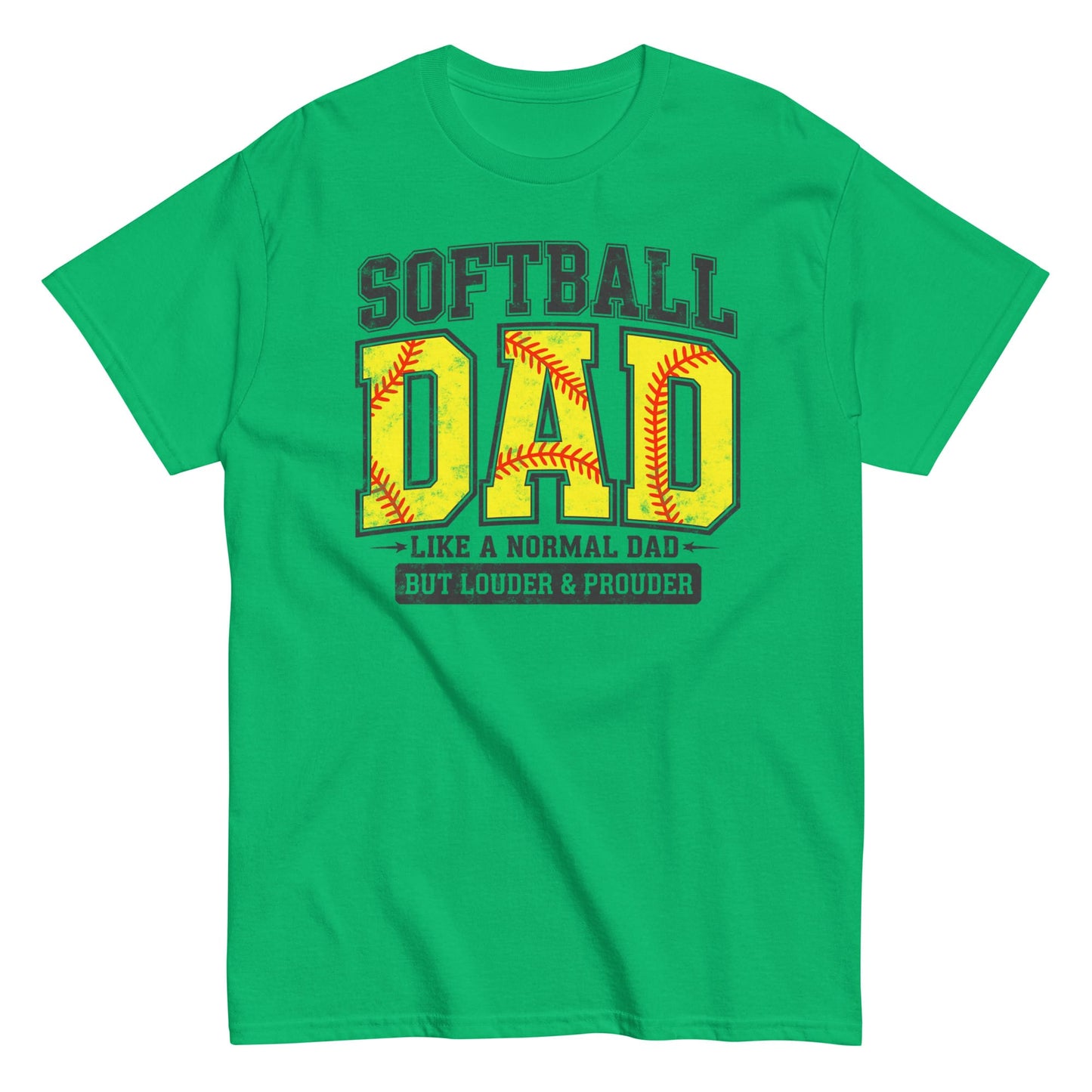 Softball Dad T-Shirt – Proud Softball Father Graphic Tee, Game Day Spirit Shirt Irish Green / S Spirit Gear Collective