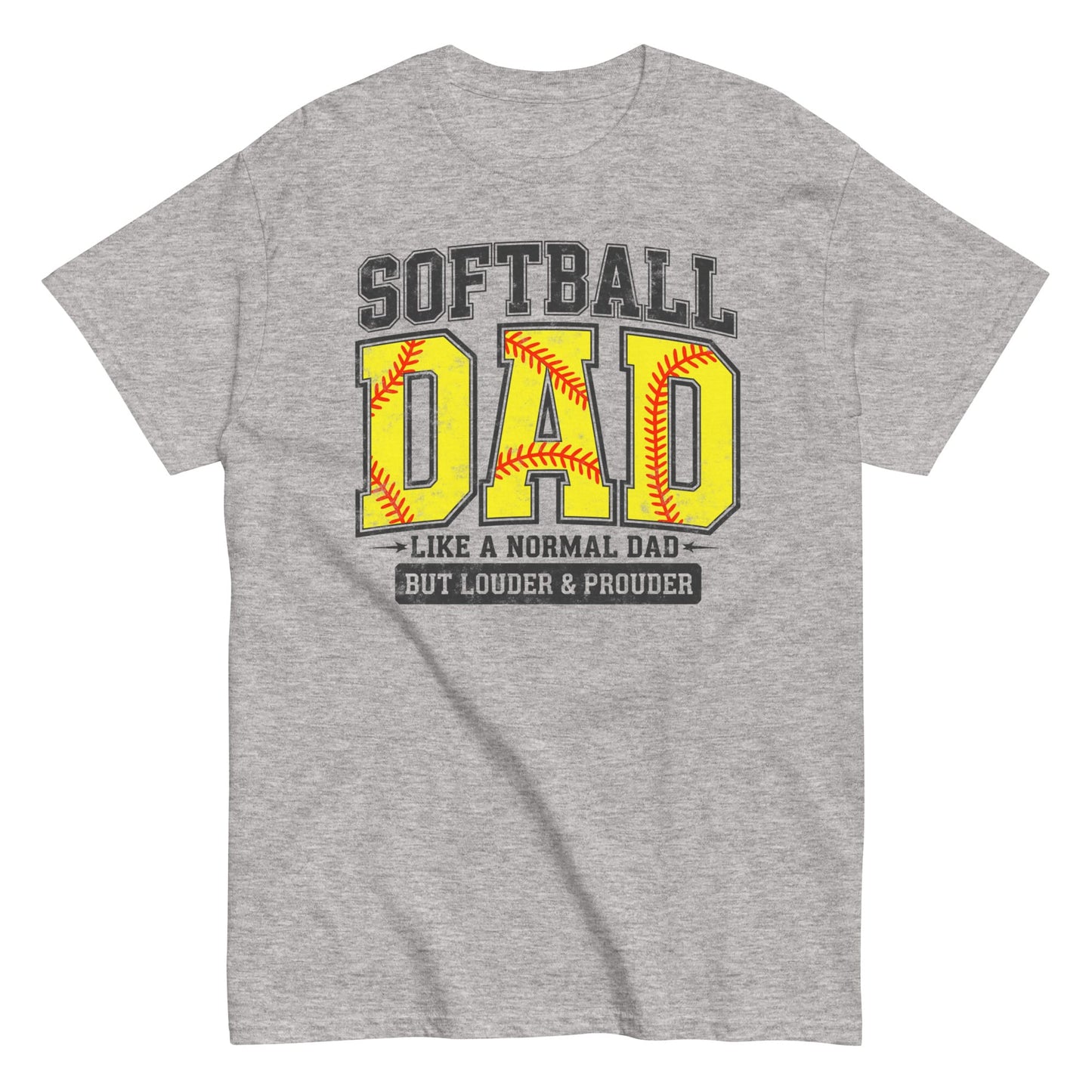 Softball Dad T-Shirt – Proud Softball Father Graphic Tee, Game Day Spirit Shirt Sport Grey / S Spirit Gear Collective