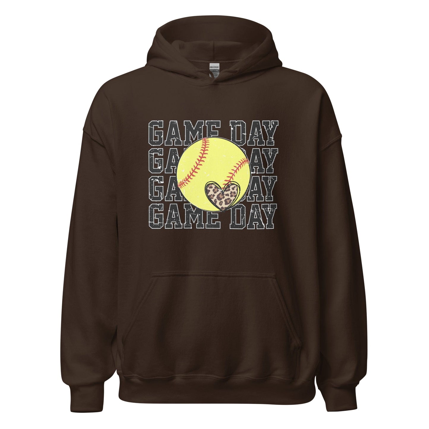 Softball Gameday Hoodie Dark Chocolate / S Spirit Gear Collective Hoodie