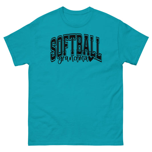 Softball Grandma Shirt – Cute Softball Grandma Tee Tropical Blue / S Spirit Gear Collective T-Shirt