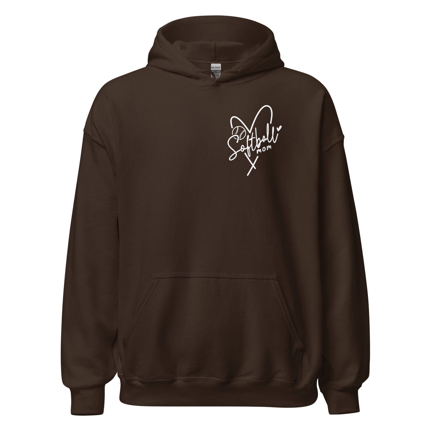 Softball Mom Hoodie Dark Chocolate / S Spirit Gear Collective Hoodie