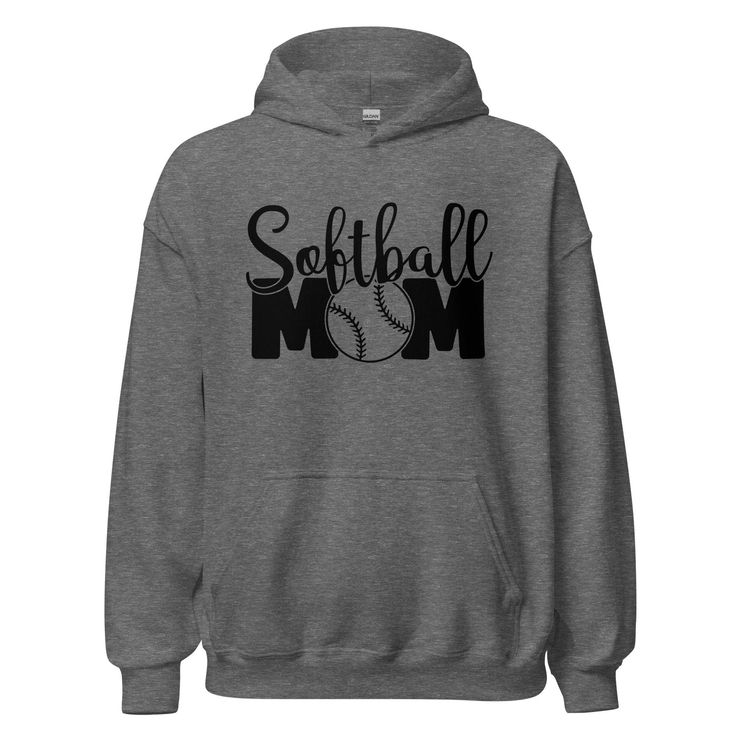 Softball Mom Hoodie Graphite Heather / S Spirit Gear Collective Hoodie