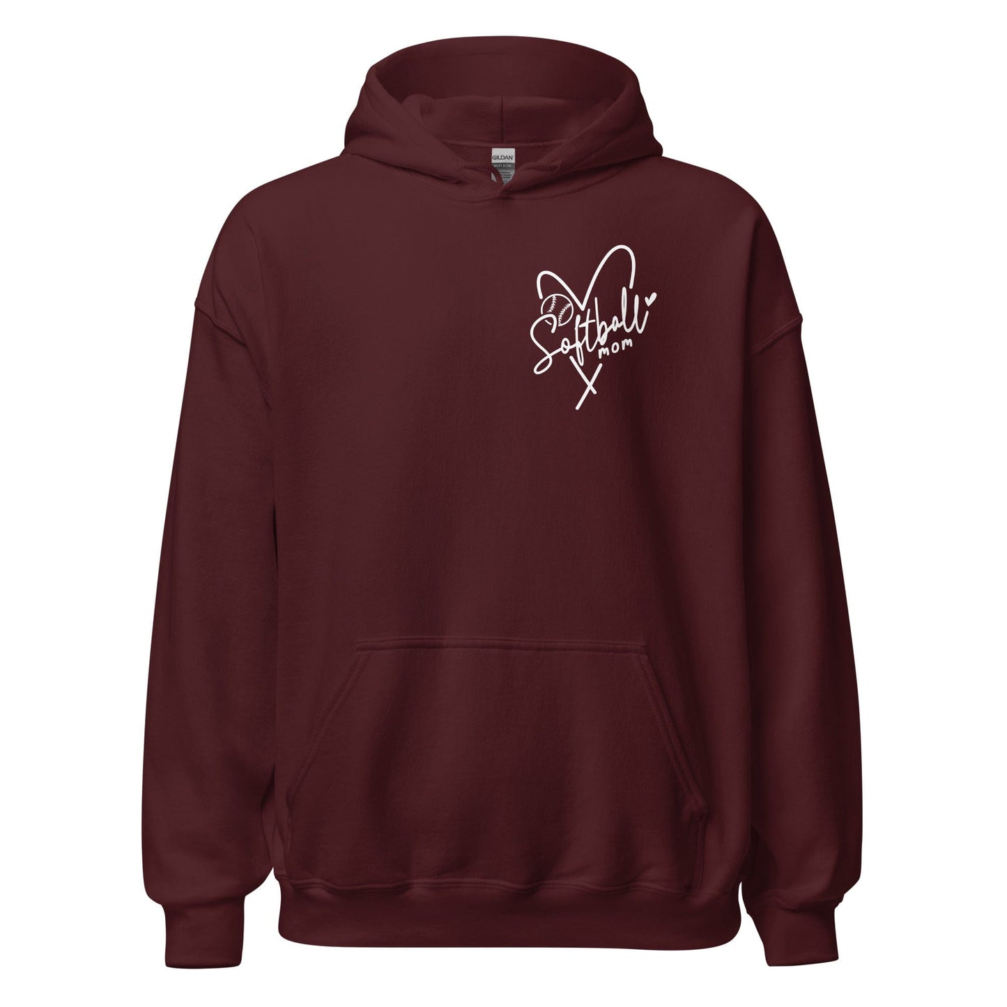 Softball Mom Hoodie Maroon / S Spirit Gear Collective Hoodie