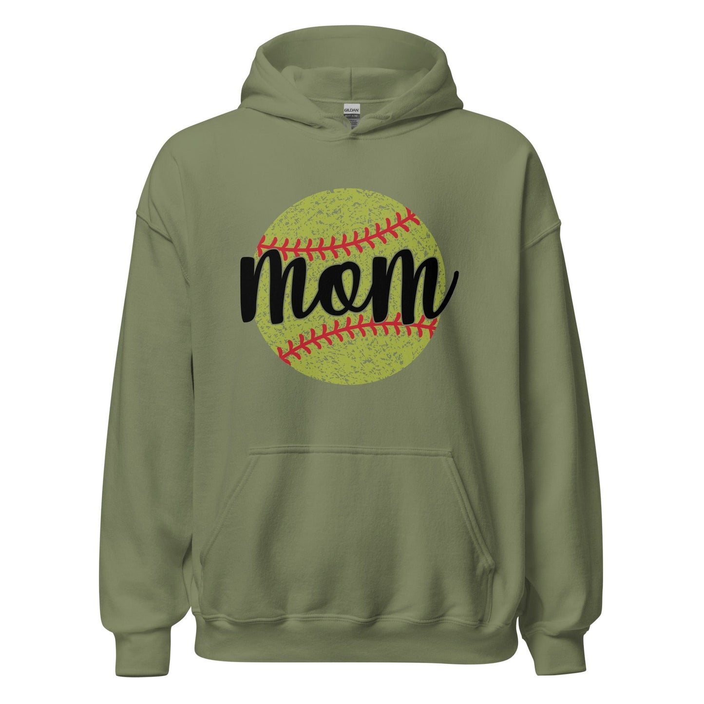 Softball Mom Hoodie Military Green / S Spirit Gear Collective Hoodie