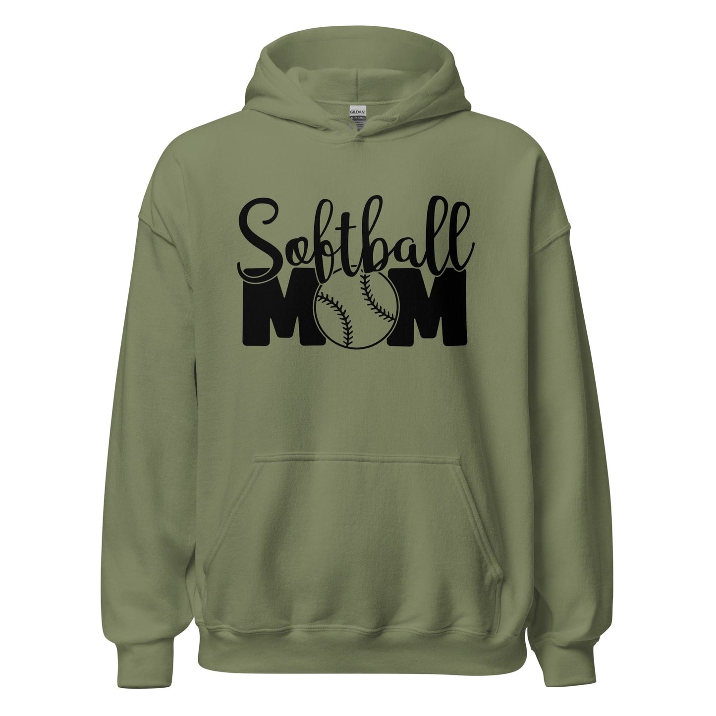 Softball Mom Hoodie Military Green / S Spirit Gear Collective Hoodie