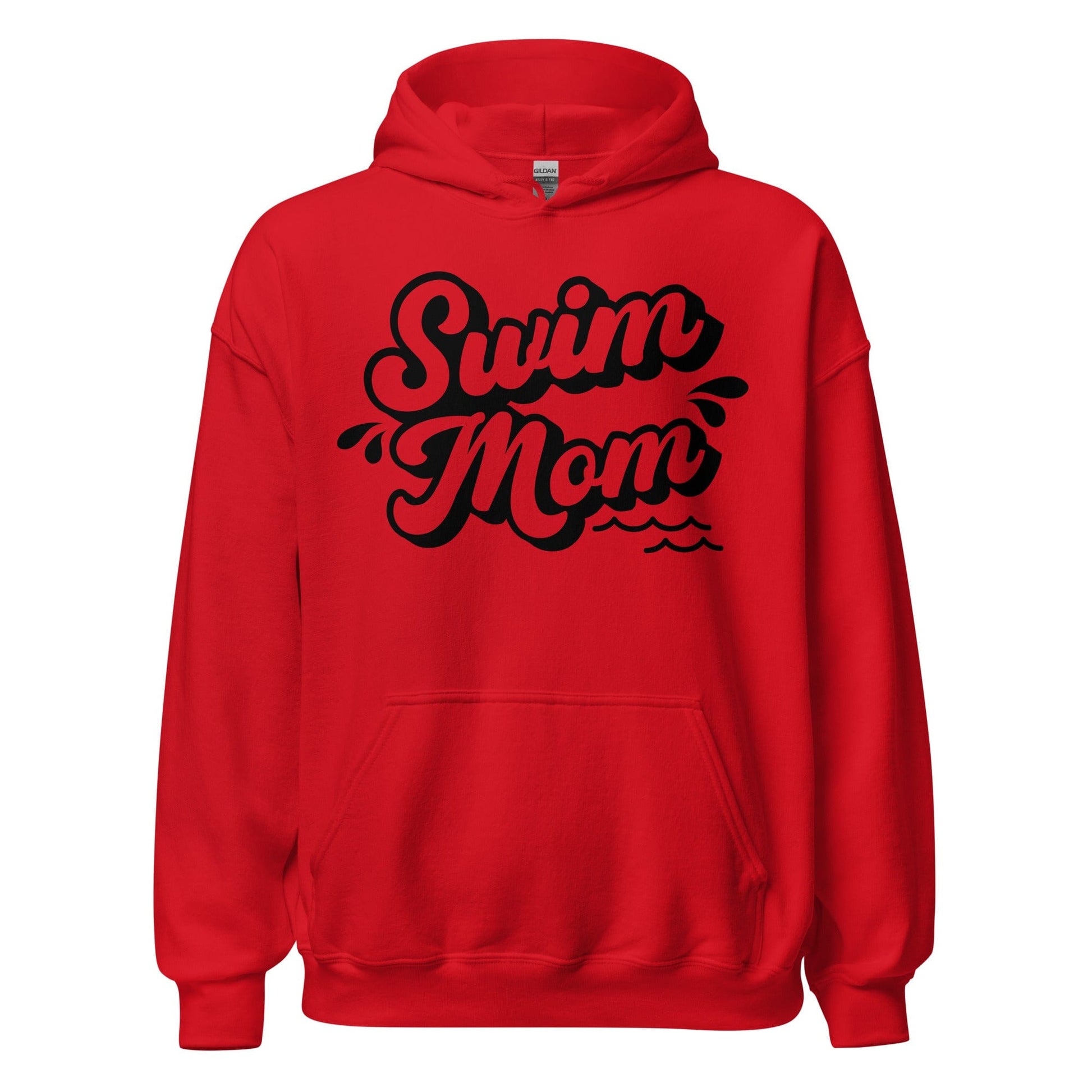 Swim Mom Hoodie – Cozy Comfort for the Ultimate Poolside Supporter Red / S Spirit Gear Collective Hoodie