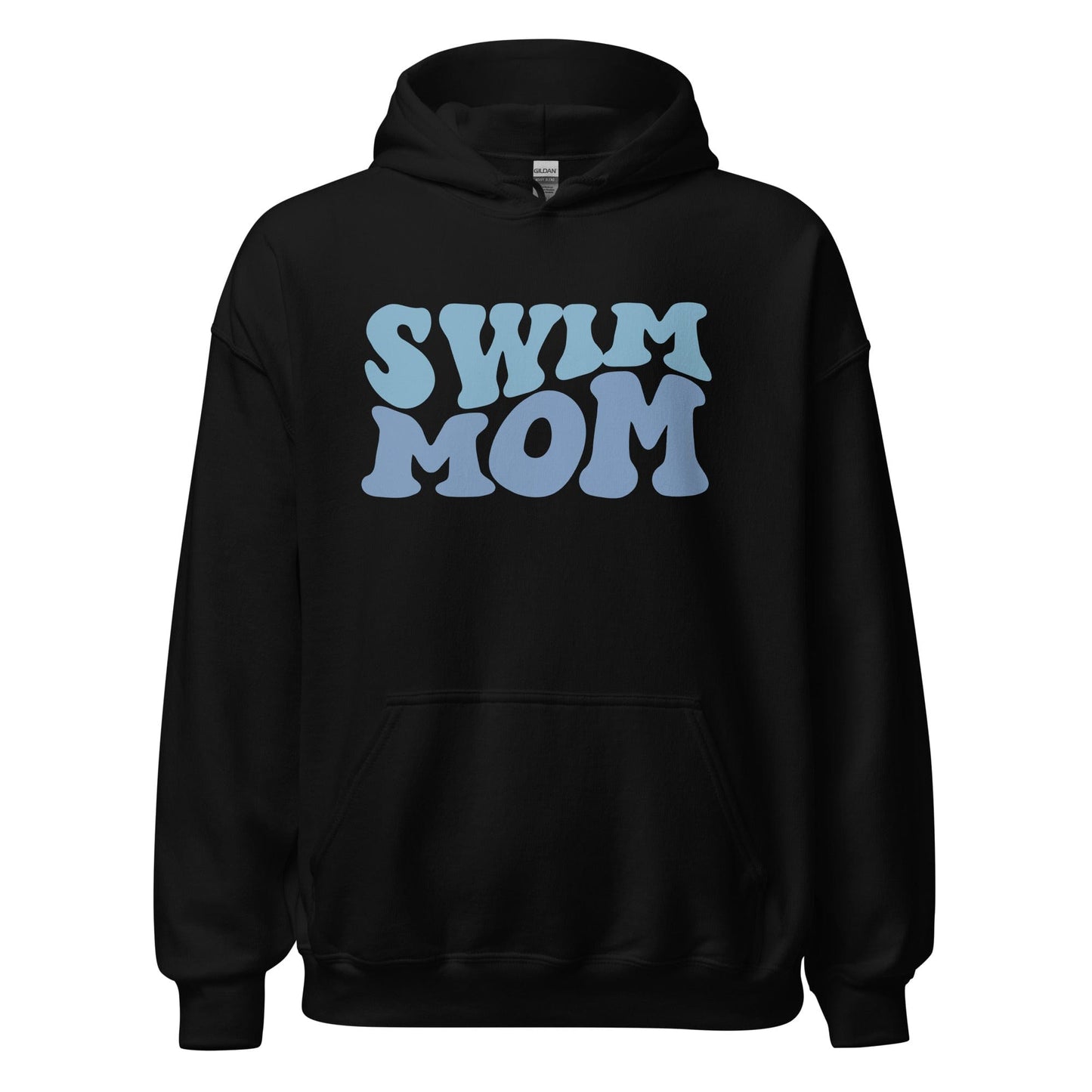 "Swim Mom" Retro Bubble Hoodie Black / S Spirit Gear Collective Hoodie