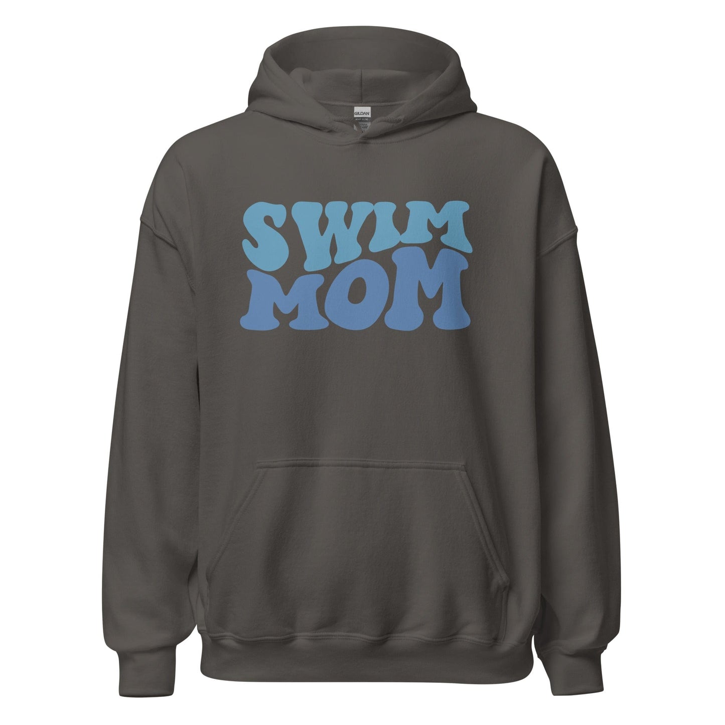"Swim Mom" Retro Bubble Hoodie Charcoal / S Spirit Gear Collective Hoodie
