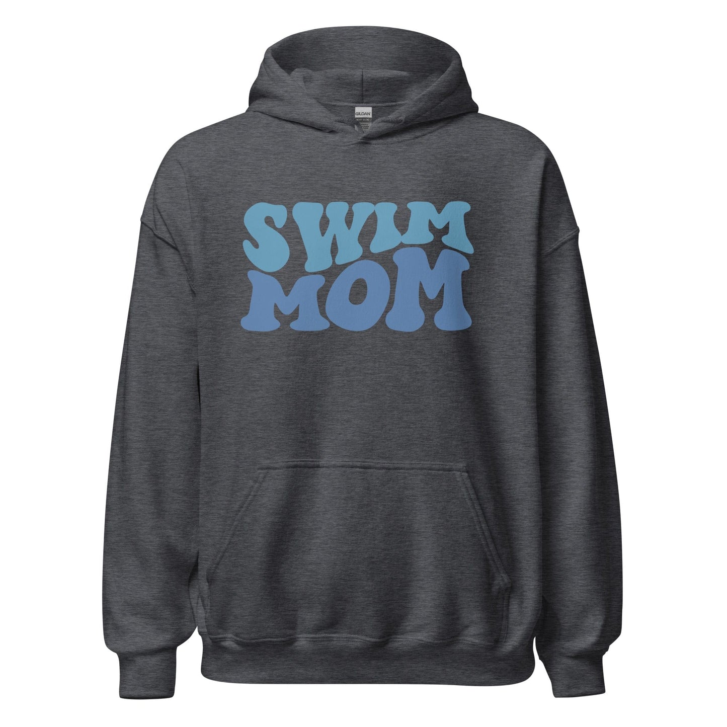 "Swim Mom" Retro Bubble Hoodie Dark Heather / S Spirit Gear Collective Hoodie