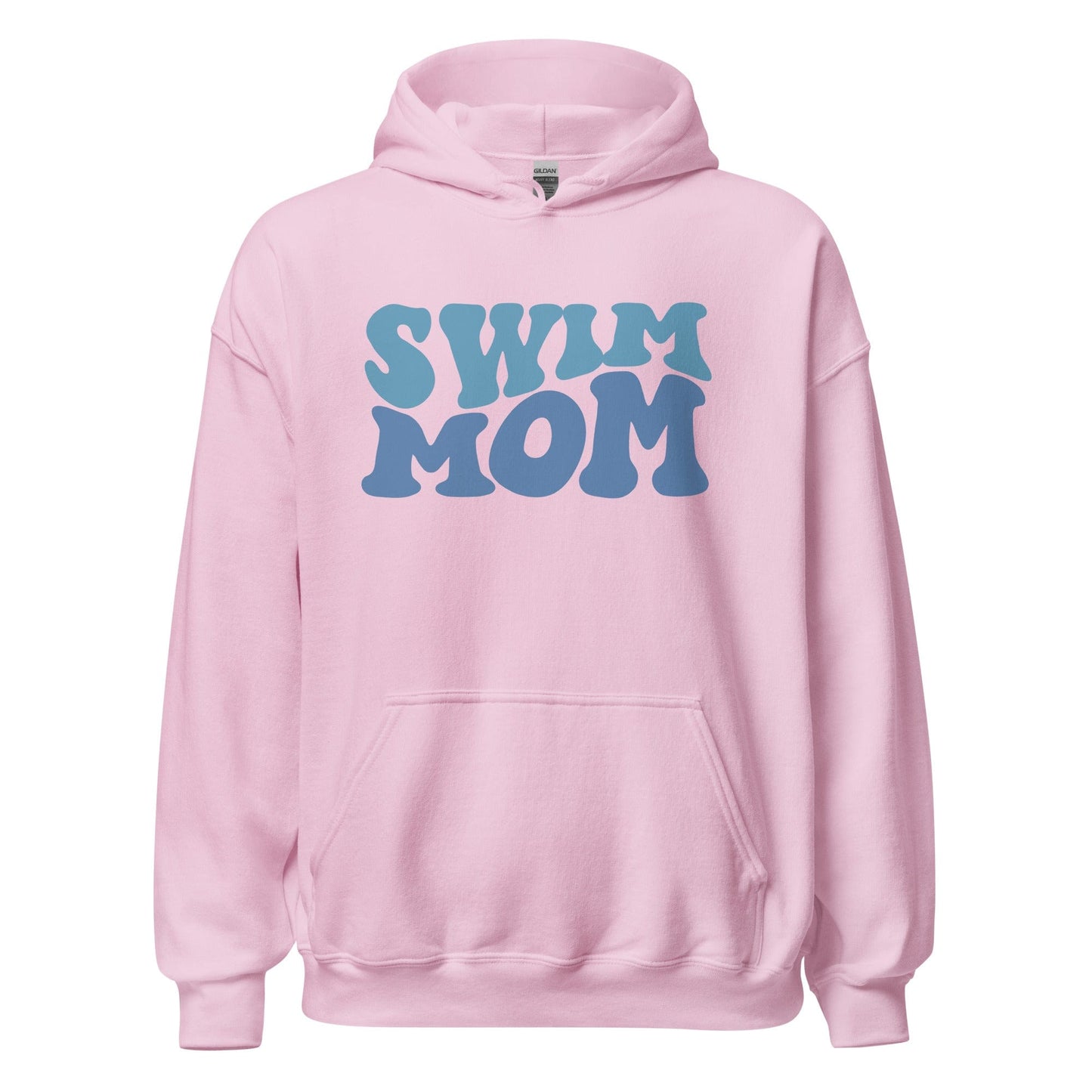 "Swim Mom" Retro Bubble Hoodie Light Pink / S Spirit Gear Collective Hoodie