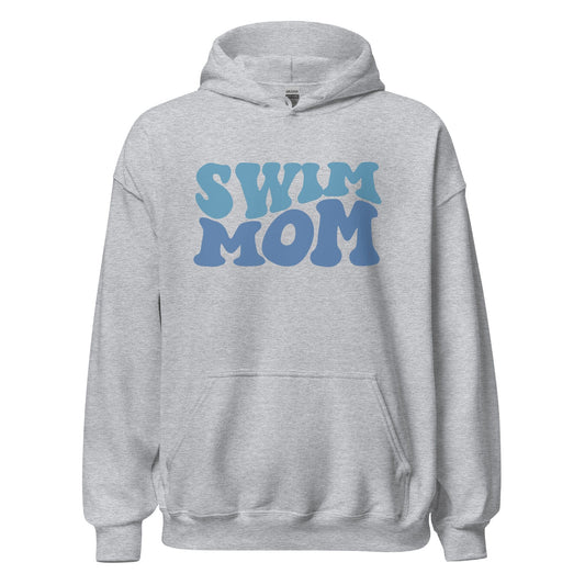 "Swim Mom" Retro Bubble Hoodie Sport Grey / S Spirit Gear Collective Hoodie