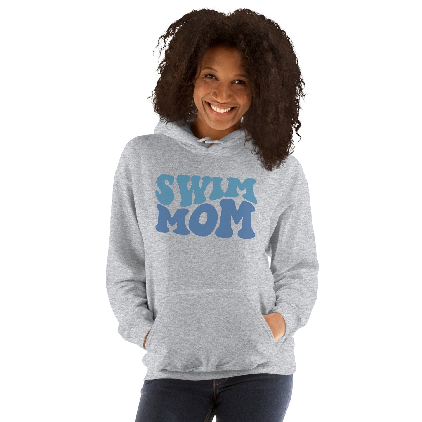 "Swim Mom" Retro Bubble Hoodie Spirit Gear Collective Hoodie