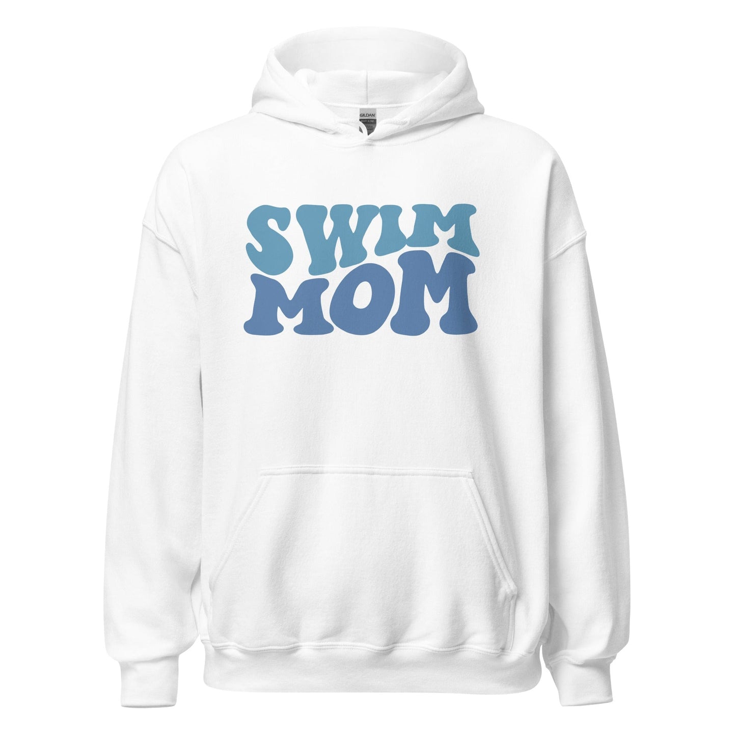 "Swim Mom" Retro Bubble Hoodie White / S Spirit Gear Collective Hoodie