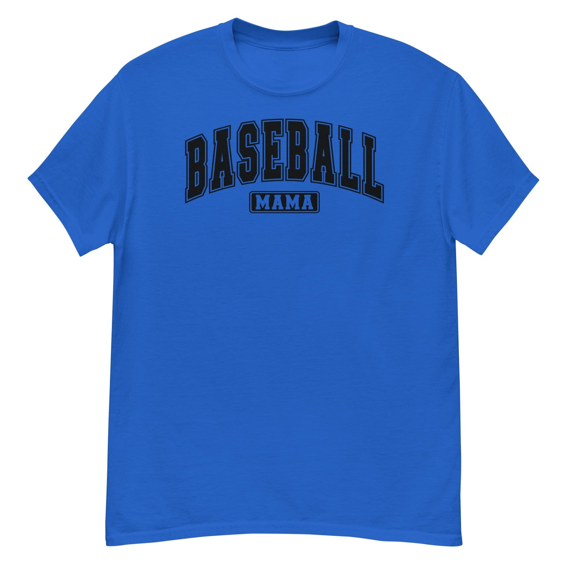 Varsity Style Baseball Mama Shirt - Black Text Royal / S Spirit Gear Collective T-Shirt