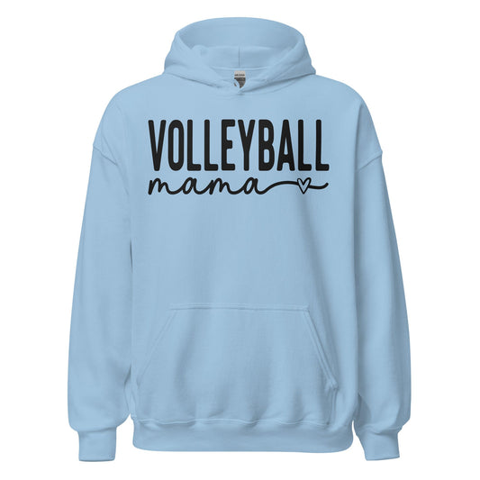 Volleyball Mama Hoodie – Soft Script Style Light Blue / S Spirit Gear Collective Hoodie
